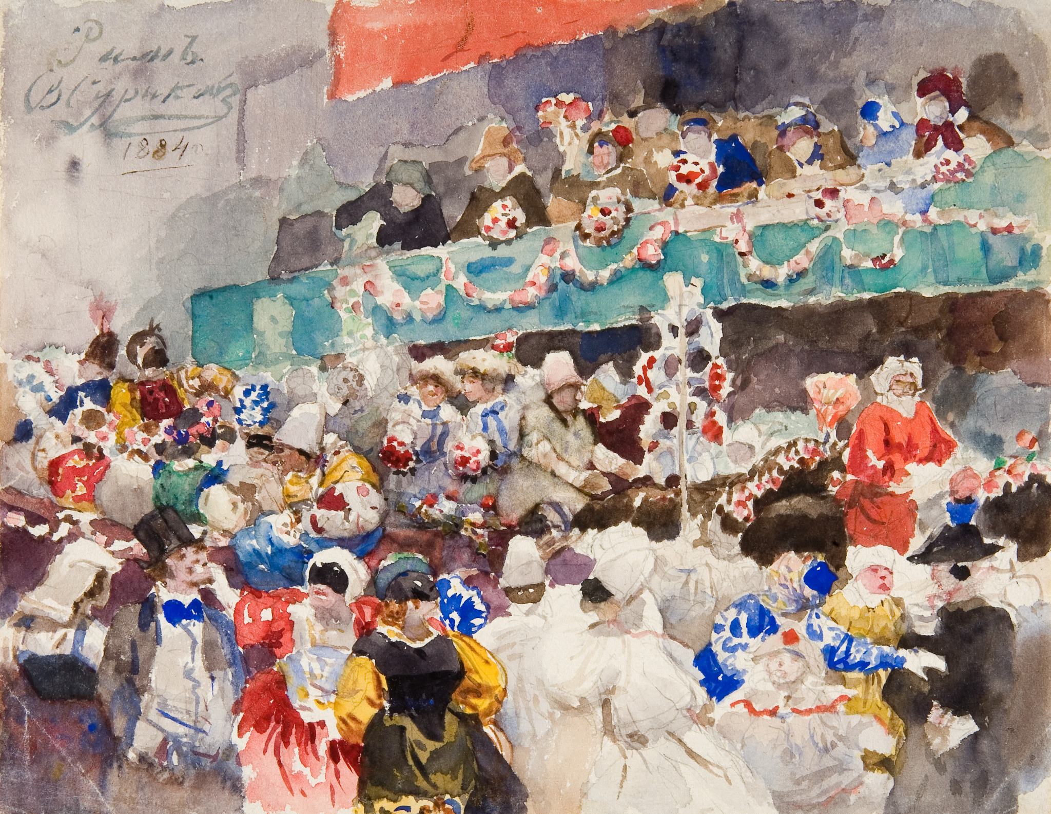 Римский карнавал, Vasily Surikov, 1884