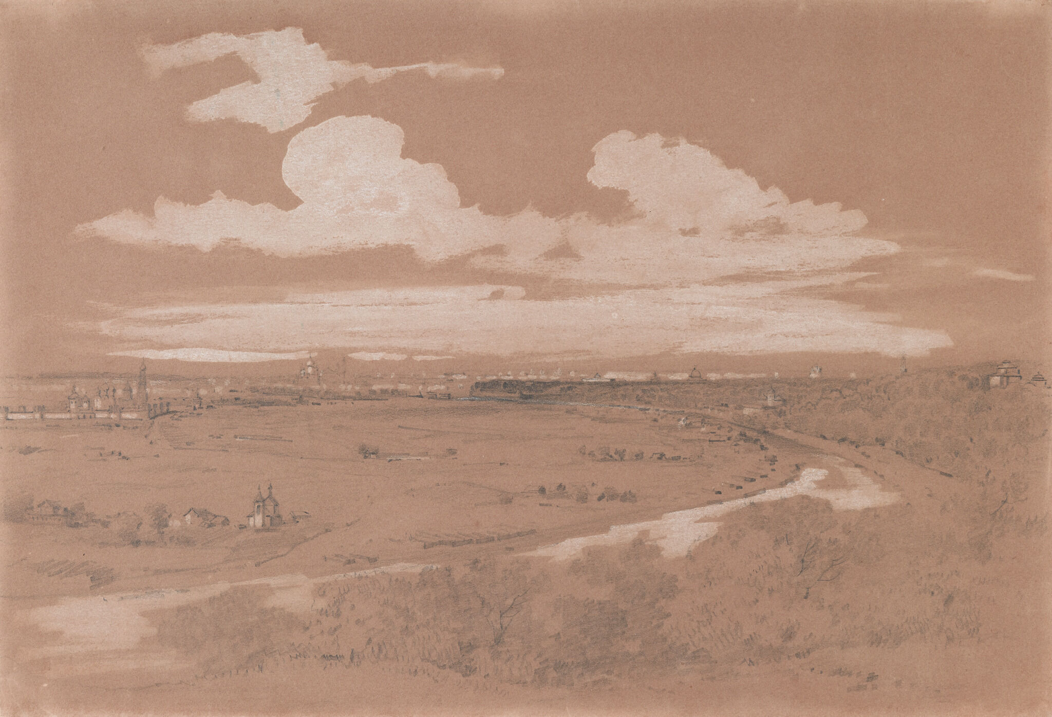 Вид Москвы с Воробьевых гор, Alexei Savrasov, 1850s