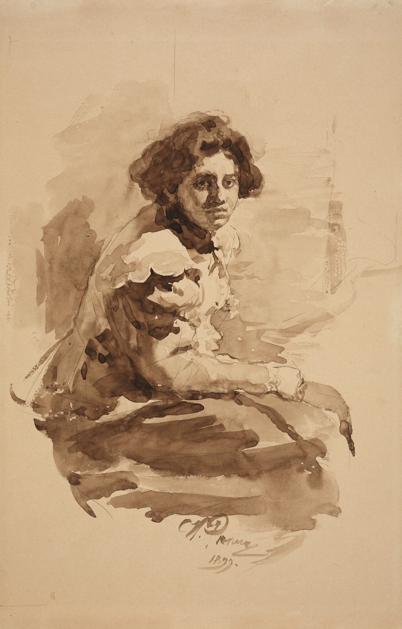 Портрет Н.И. Репиной, Ilya Repin, 1899