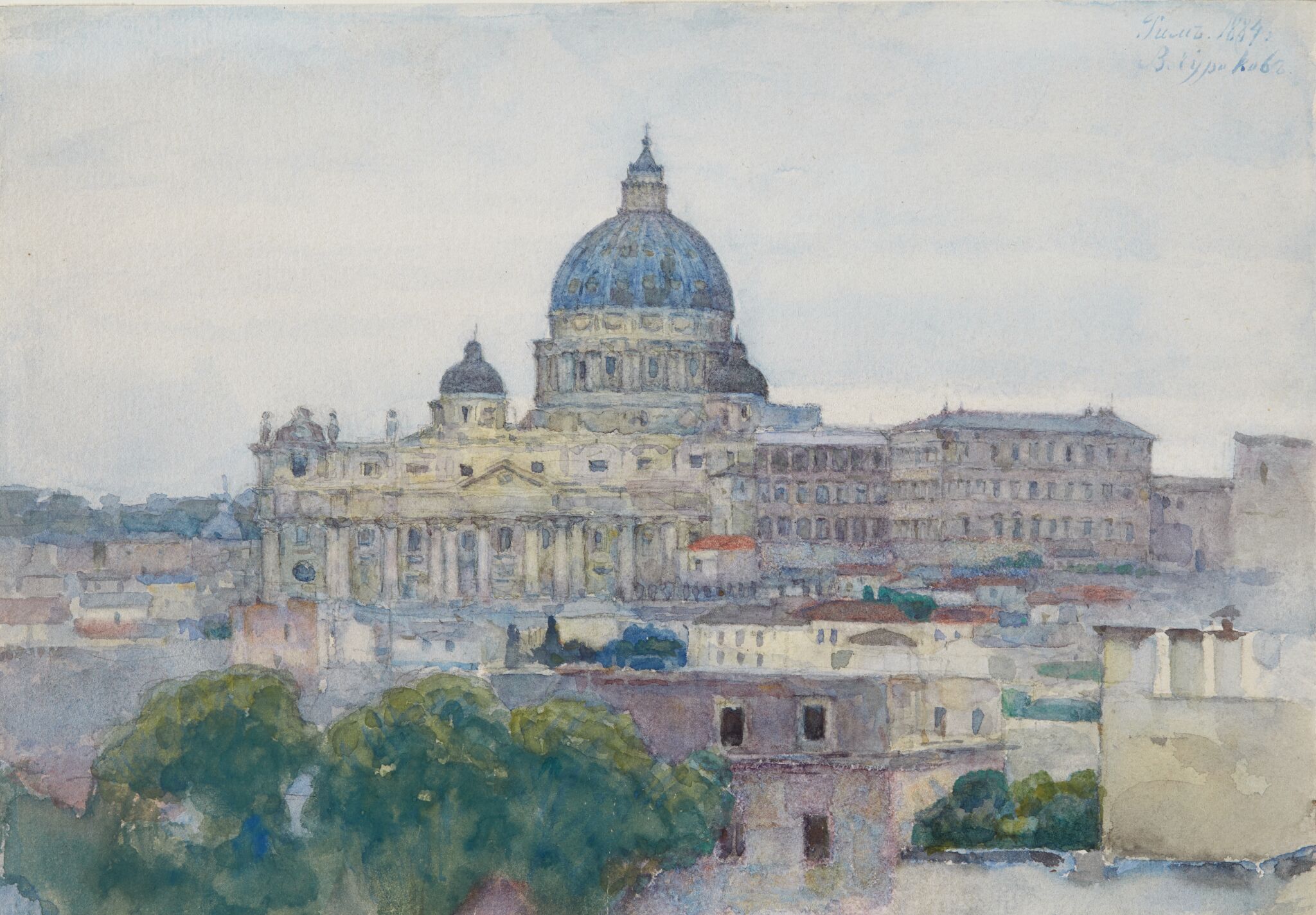 Собор св. Петра в Риме, Vasily Surikov, 1884
