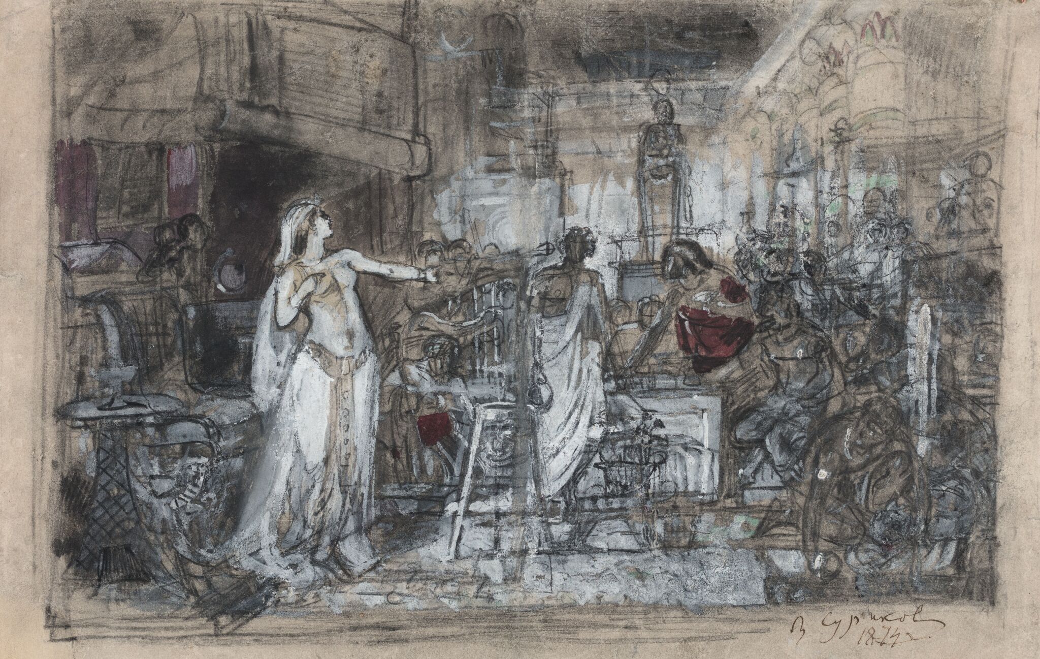 Клеопатра, Vasily Surikov, 1874