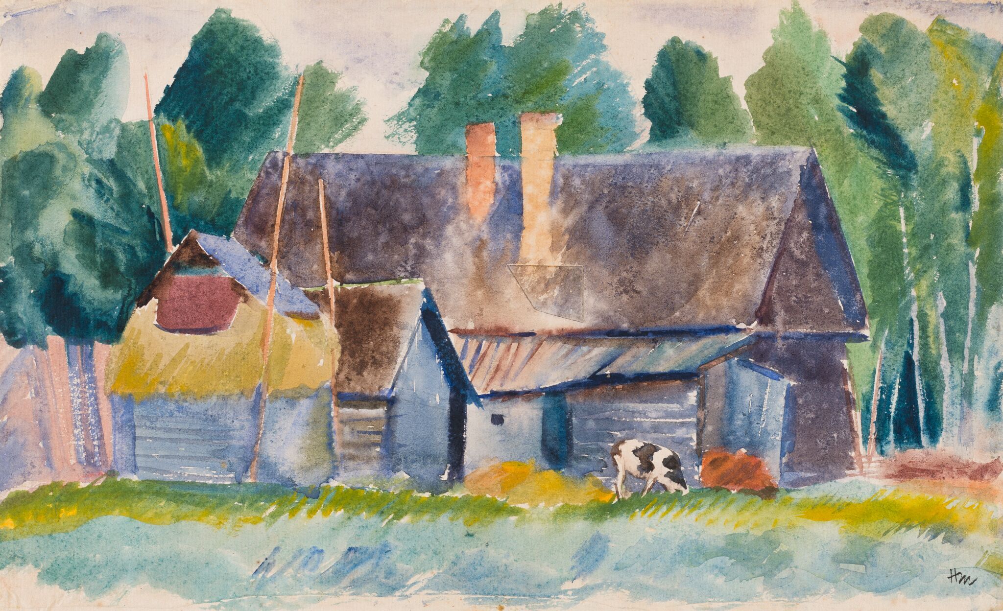 Пейзаж в Тайцах, Nikolay Tyrsa, 1926
