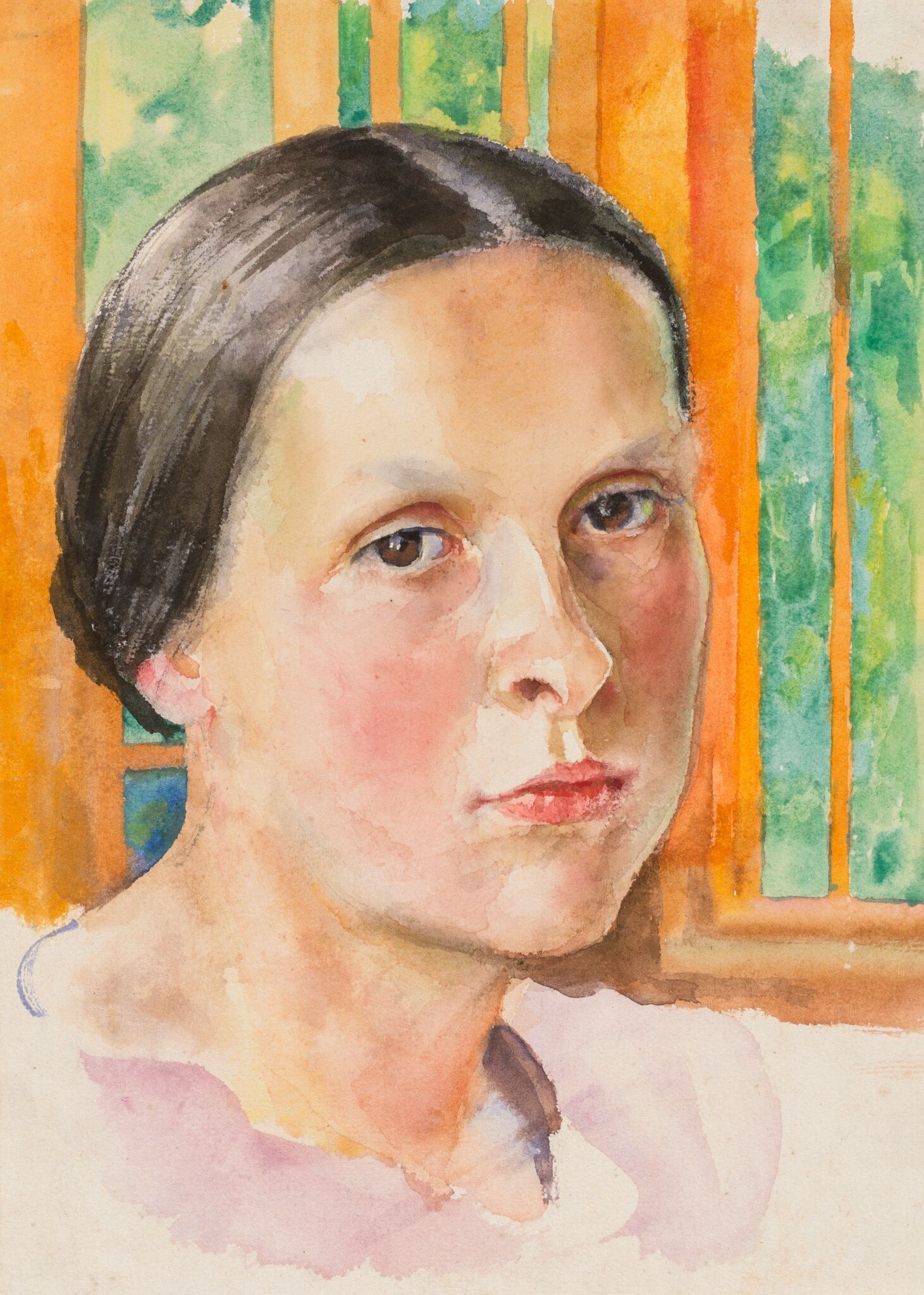 Женский портрет (жена художника), Nikolay Tyrsa, 1926