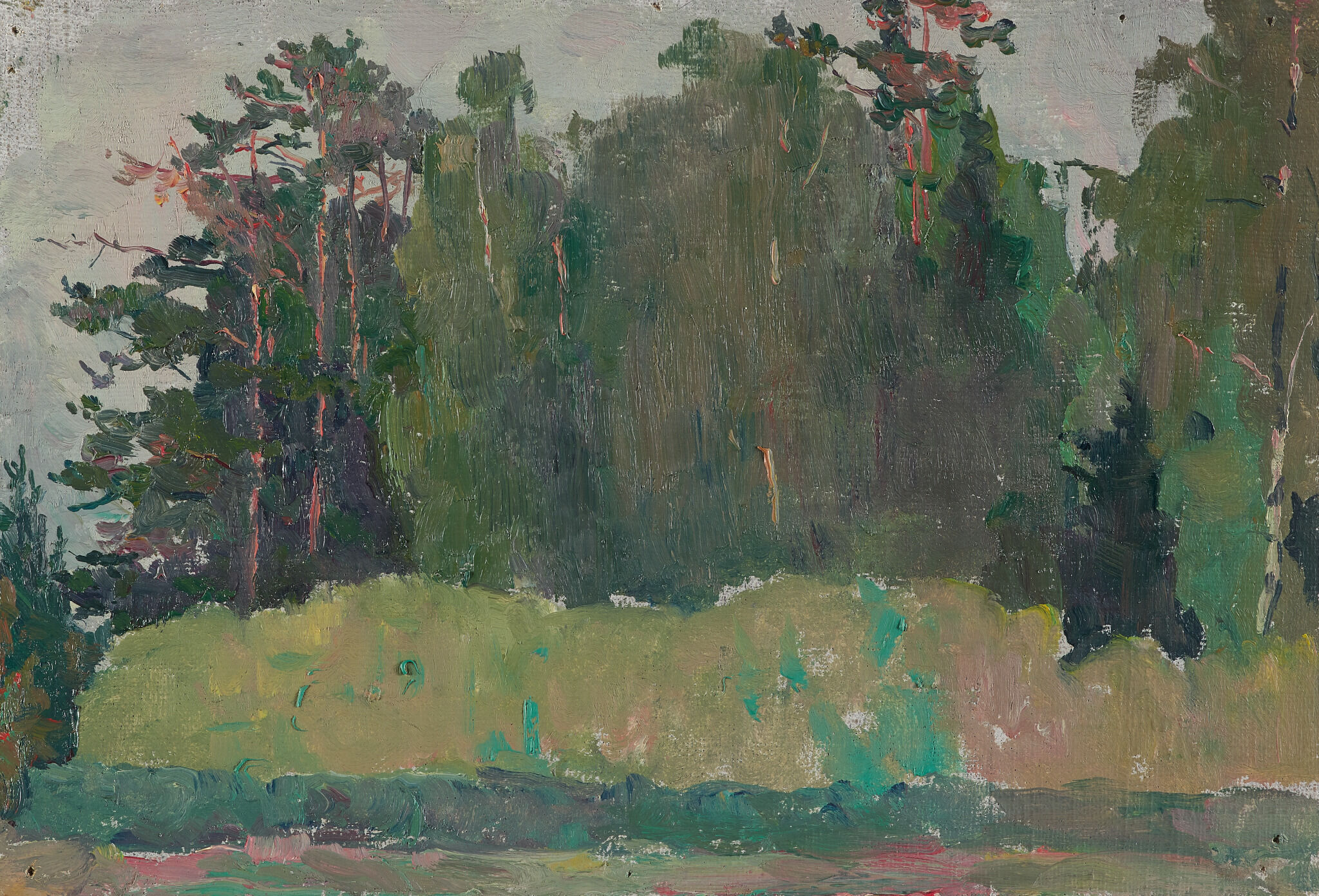Пейзаж. Этюд к портрету П.Т. Кориной в Горках, Pavel Korin, 1939