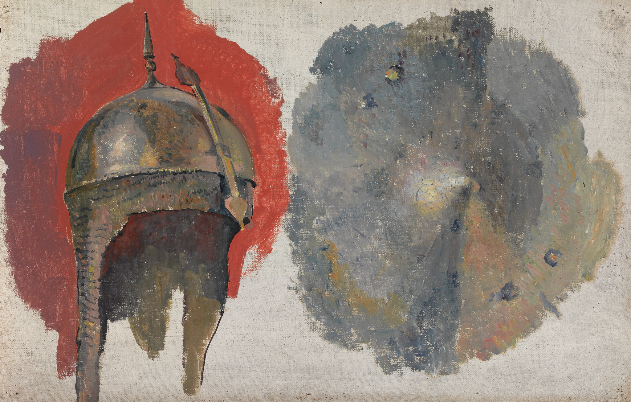 Шлем и щит, Pavel Korin, 1942