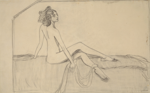 Танцовщица Ида Рубинштейн.  Эскиз портрета (1910, ГРМ)