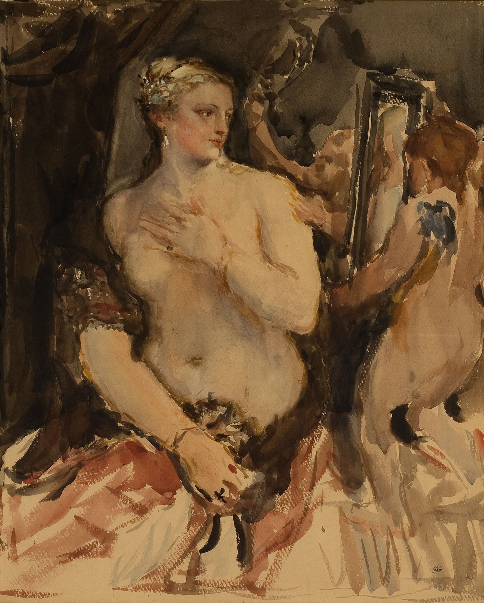 Венера перед зеркалом, Valentin Serov, 1890s
