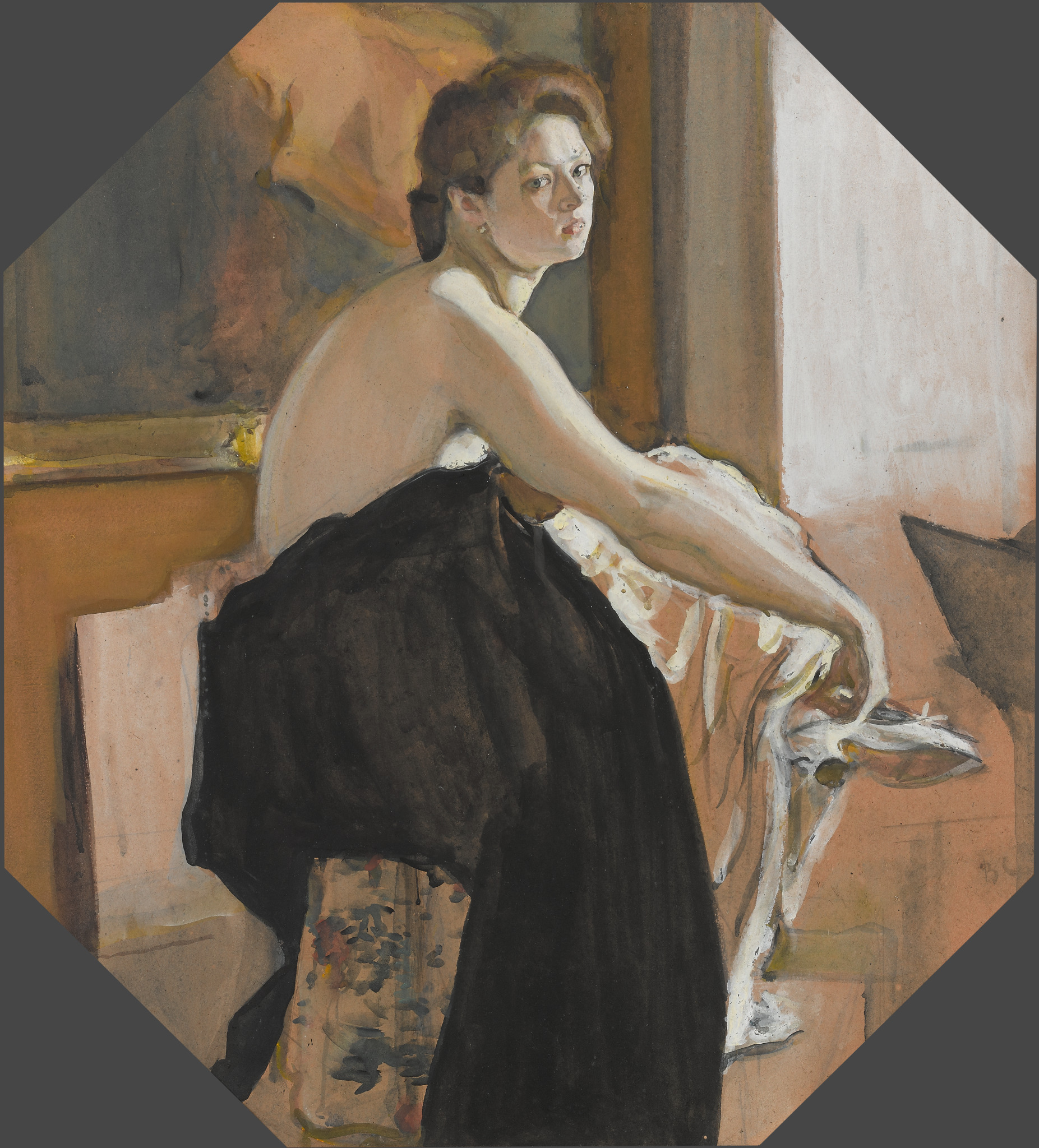 Натурщица, Valentin Serov, 1905