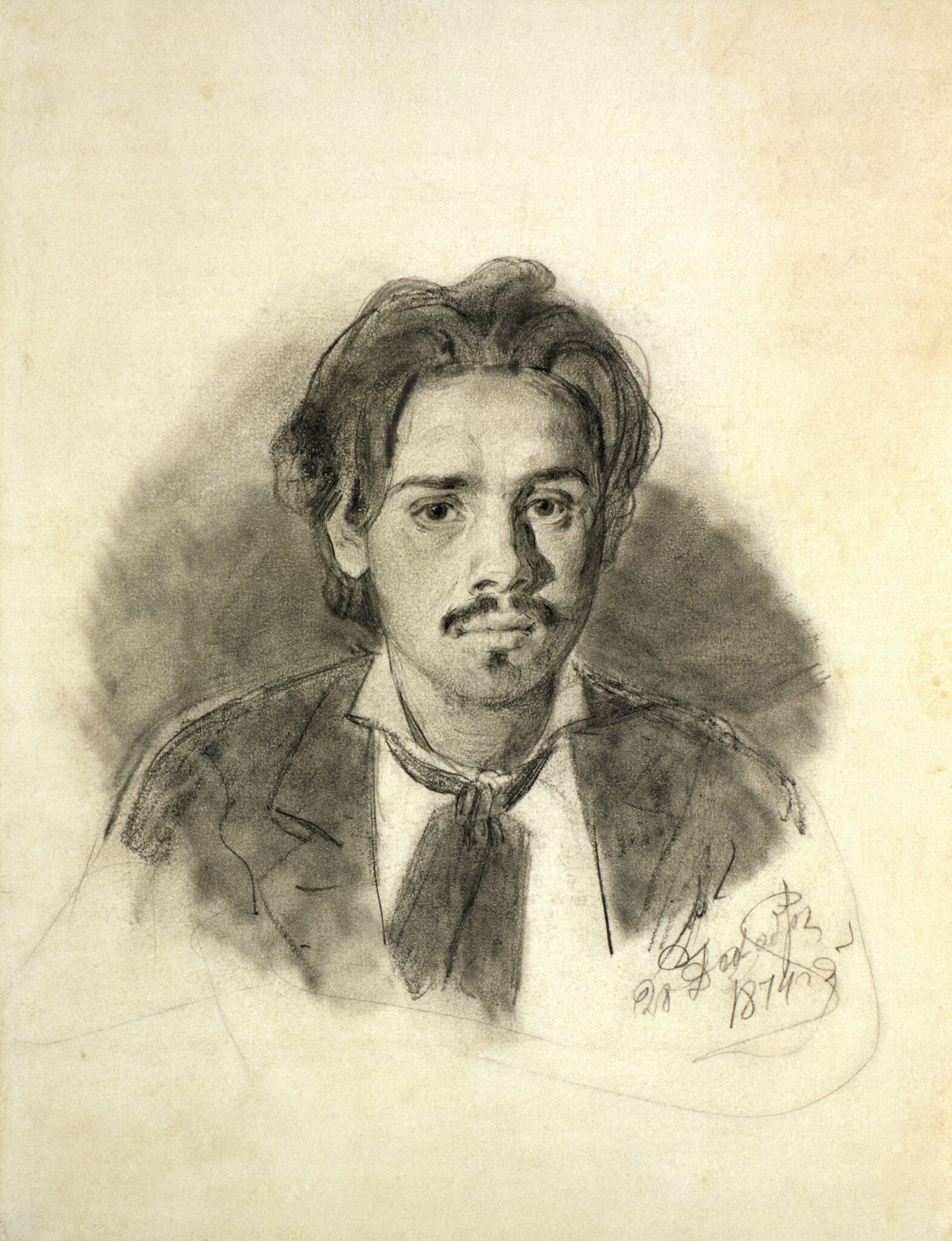 Автопортрет, Vasily Surikov, 1874