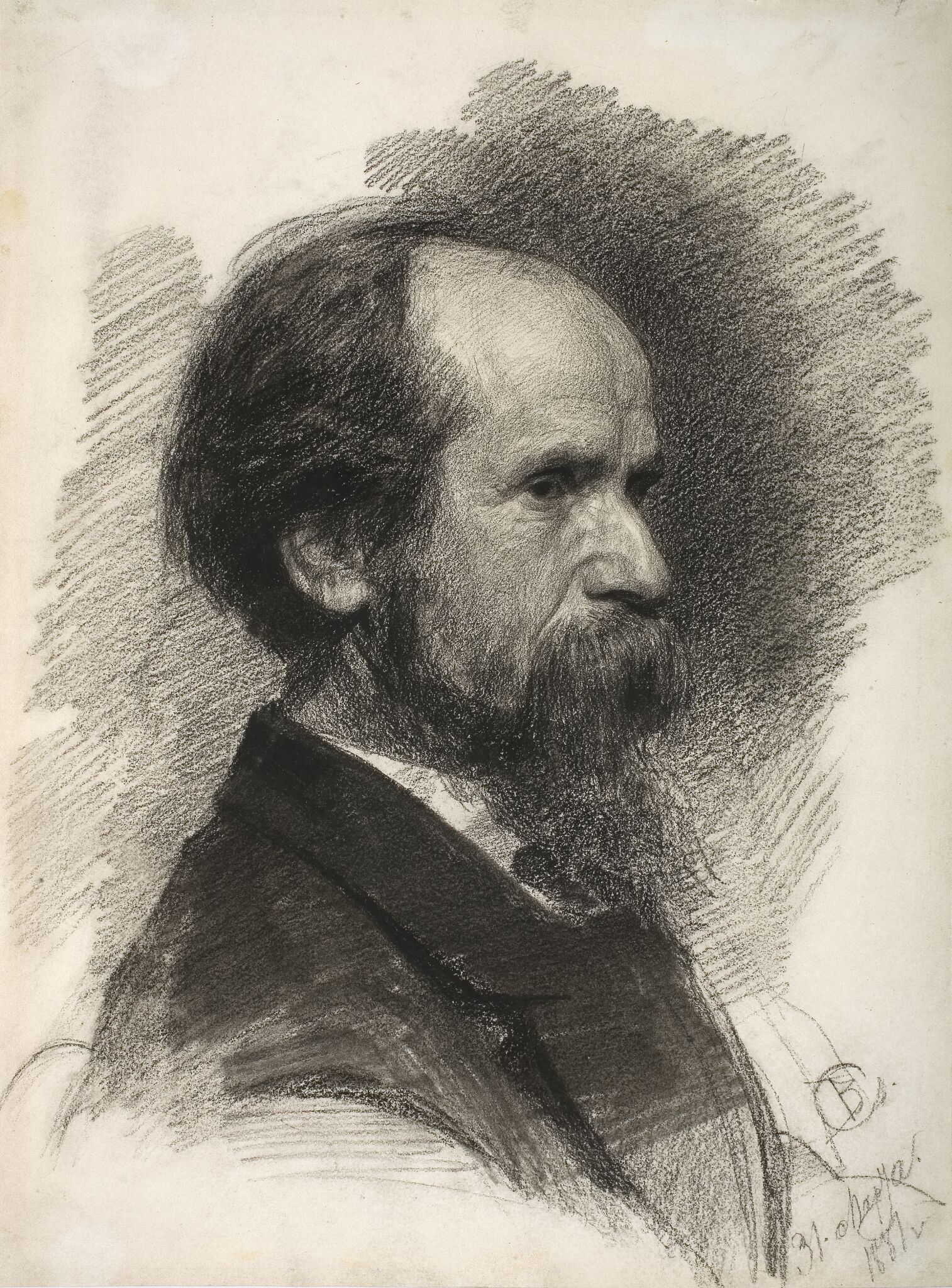 Портрет художника П.П. Чистякова, Valentin Serov, 1881