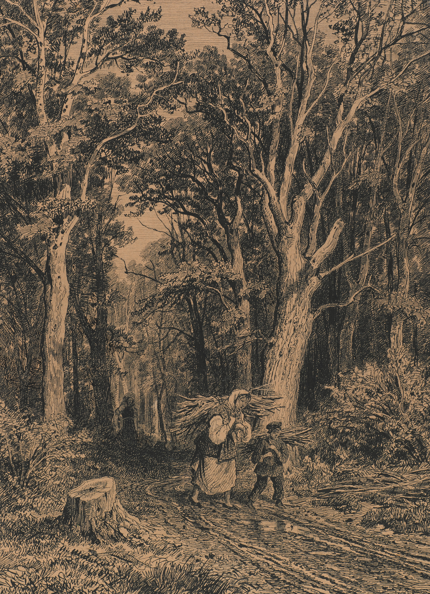 Дорога в лесу, Ivan Shishkin, 1869