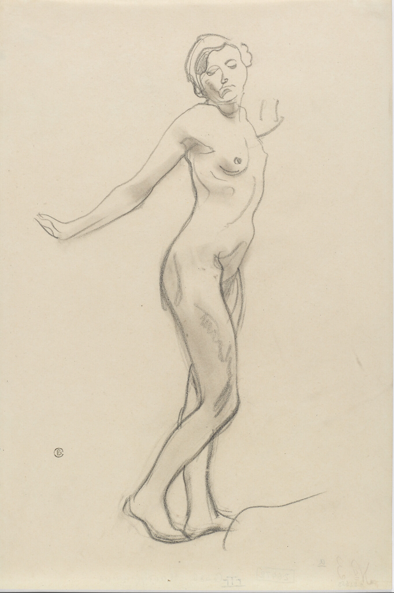 Натурщица, Valentin Serov, 1909-1911