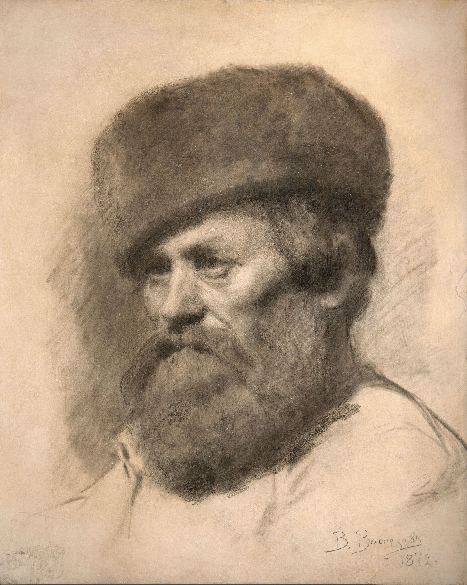 Крестьянин в меховой шапке, Viktor Vasnetsov, 1872