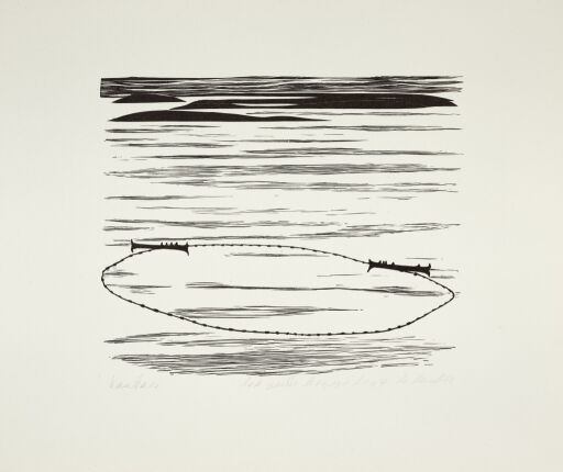 Лов рыбы в озере Алуэ. Иллюстрация к карело-финскому эпосу «Калевала»