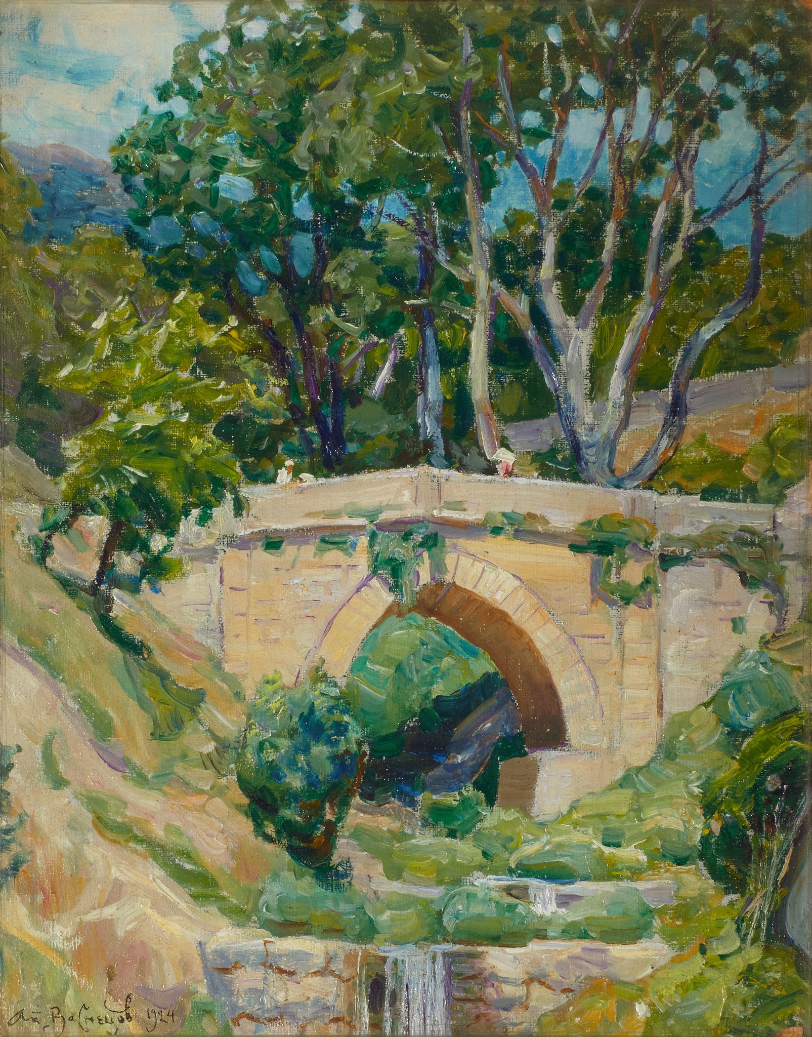 Крым. Мост в Кореизе, Apollinary Vasnetsov, 1924