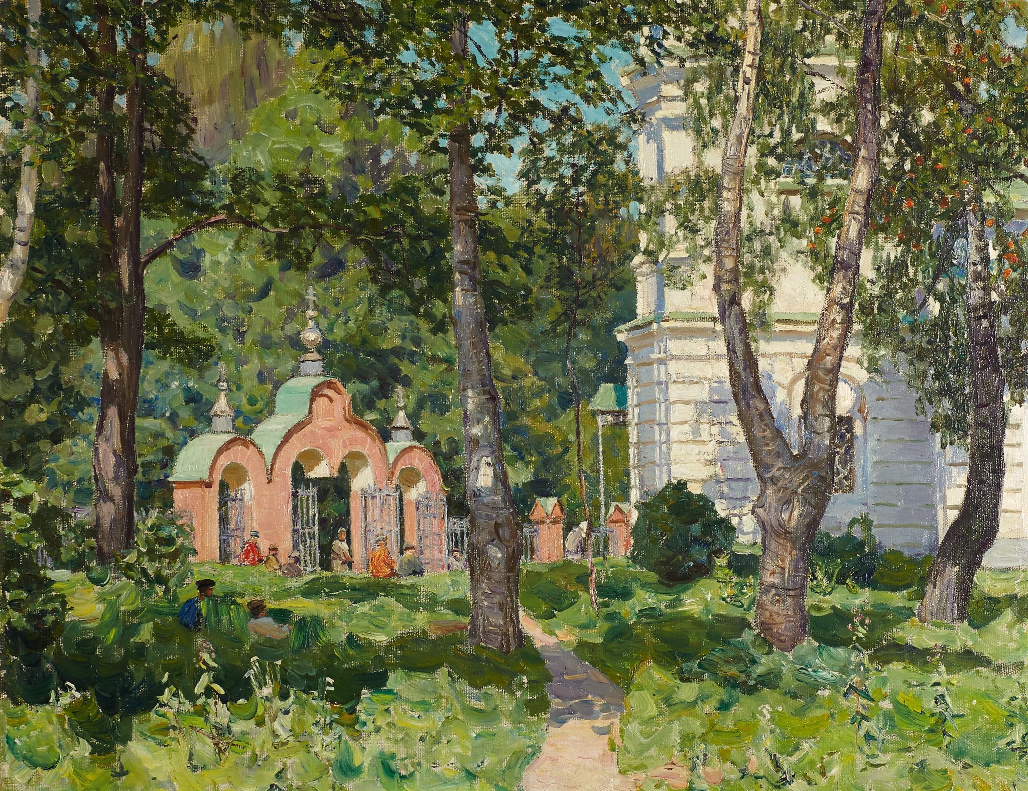 Демьяново. На погосте, Apollinary Vasnetsov, 1917