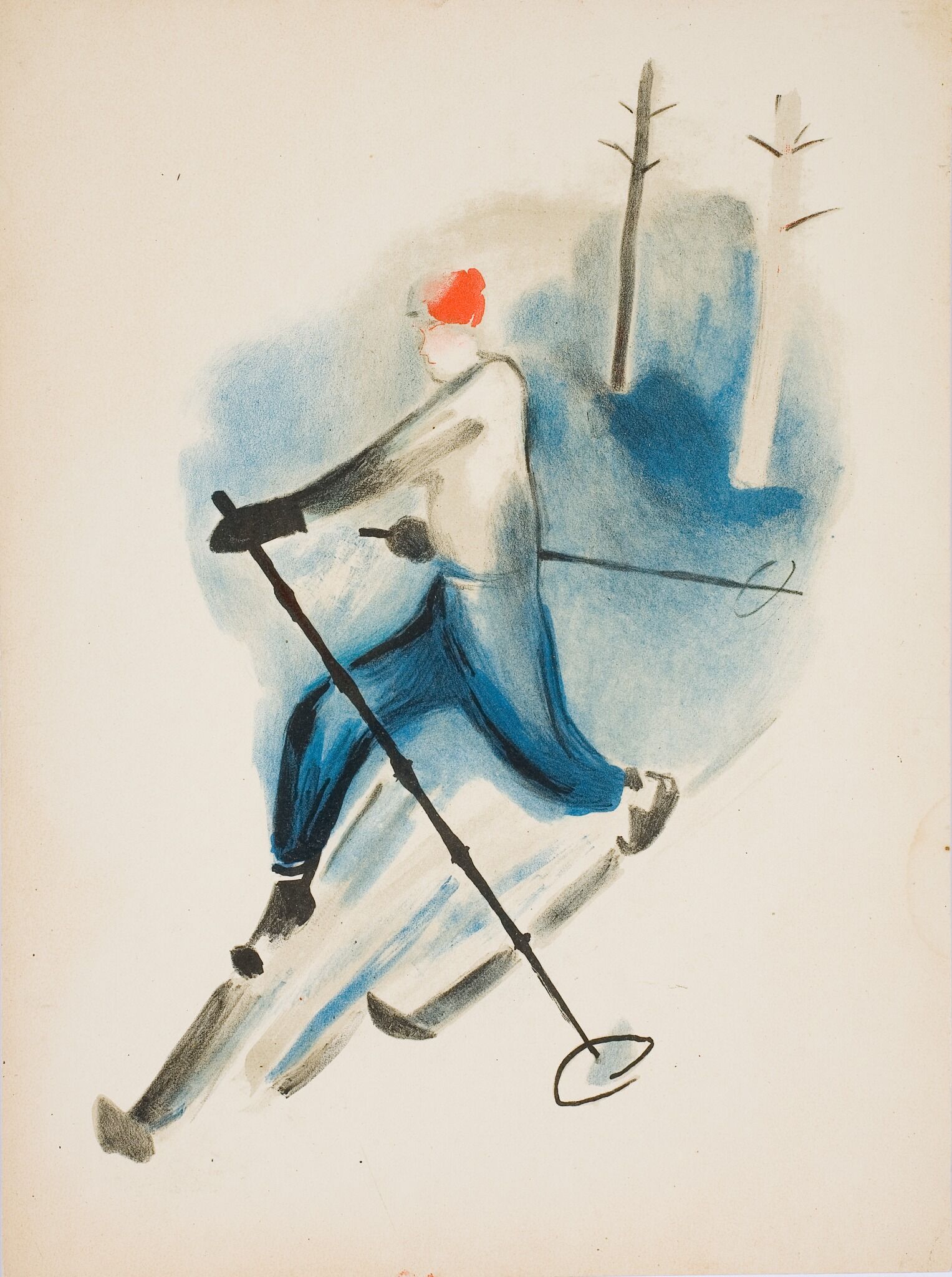 Лыжник, Ilya Kuleshov, 1929
