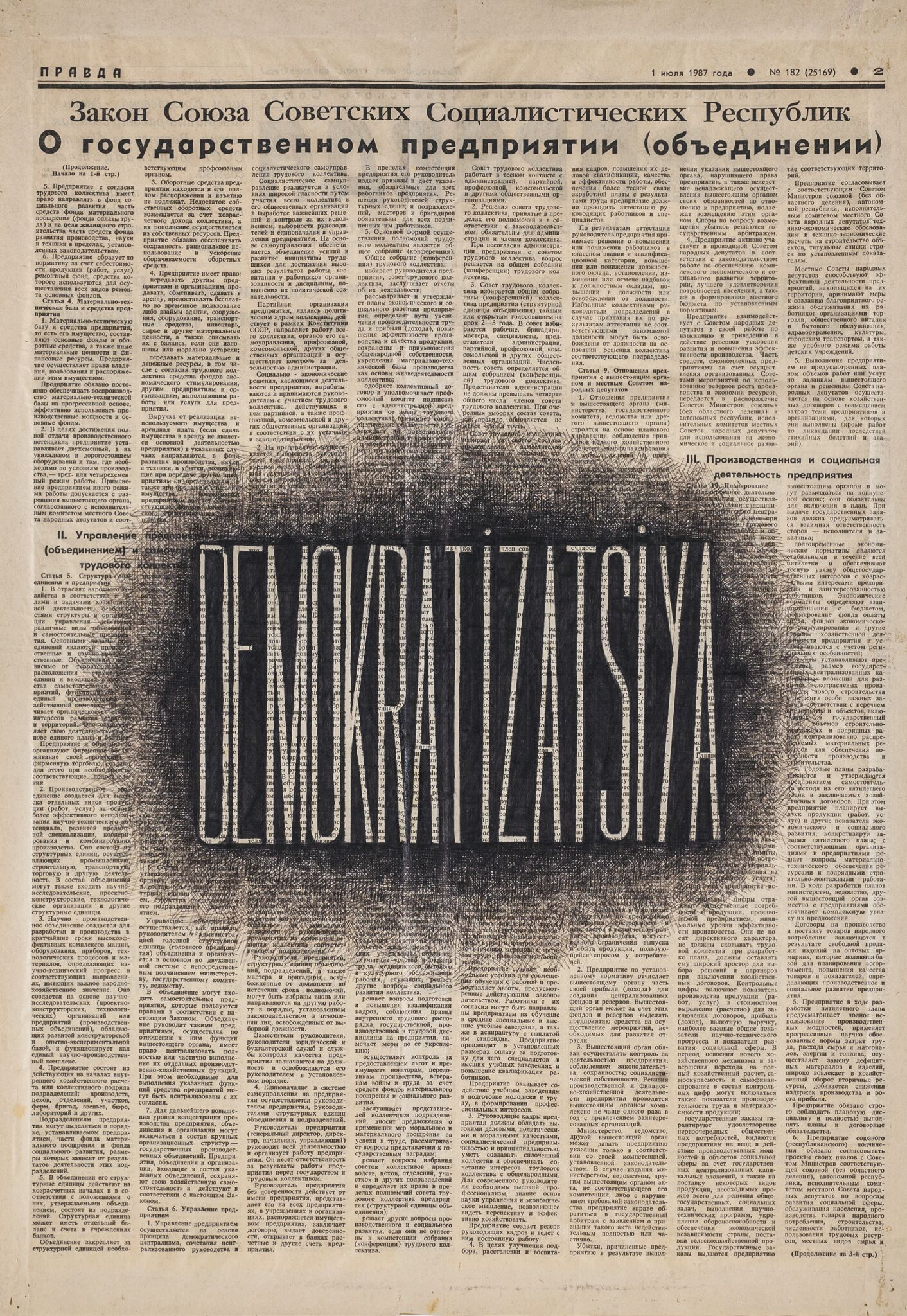Demokratizatsiya, Dmitri Prigov, 1987