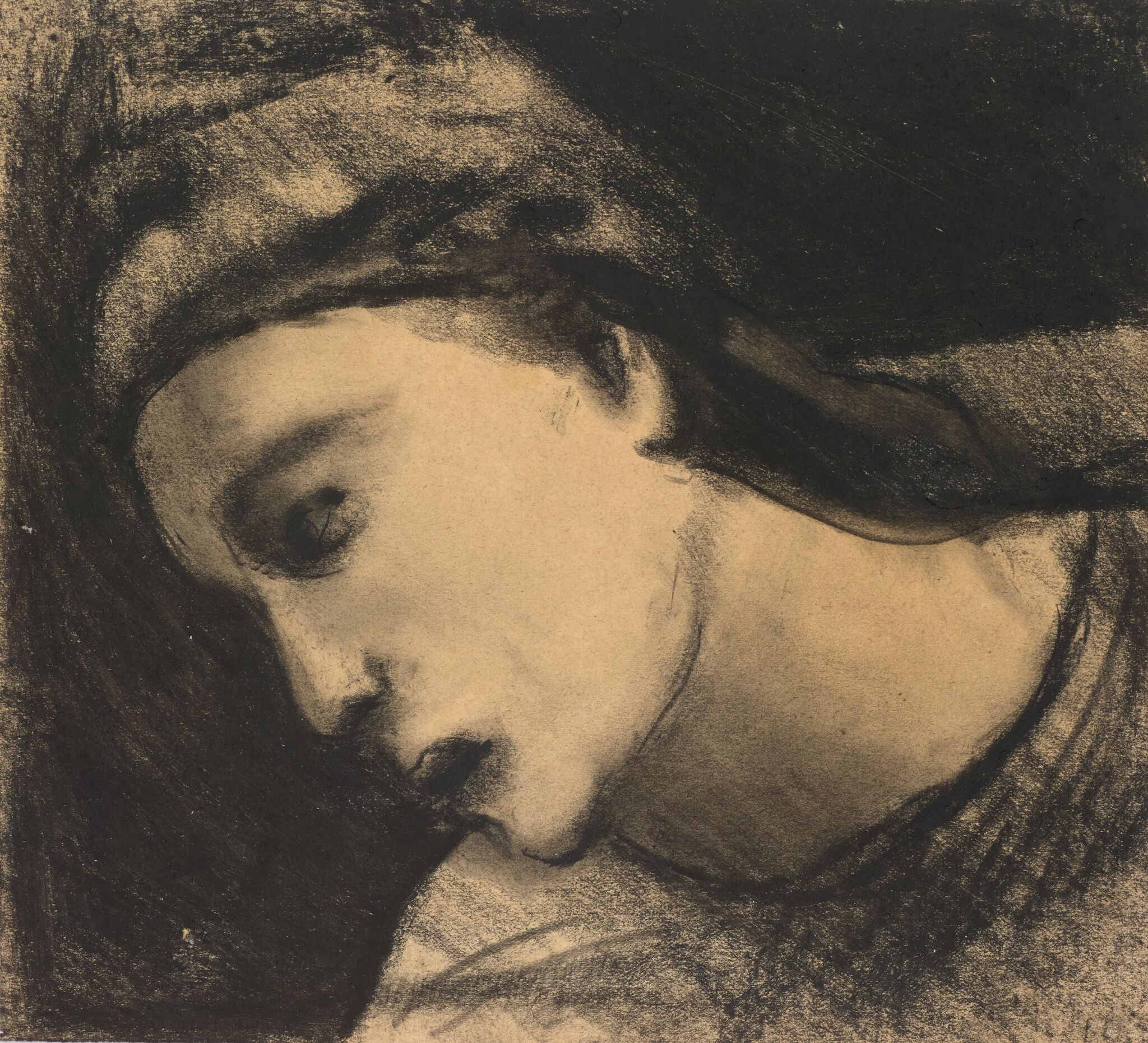 Женская голова, Vasily Chekrygin, 1920