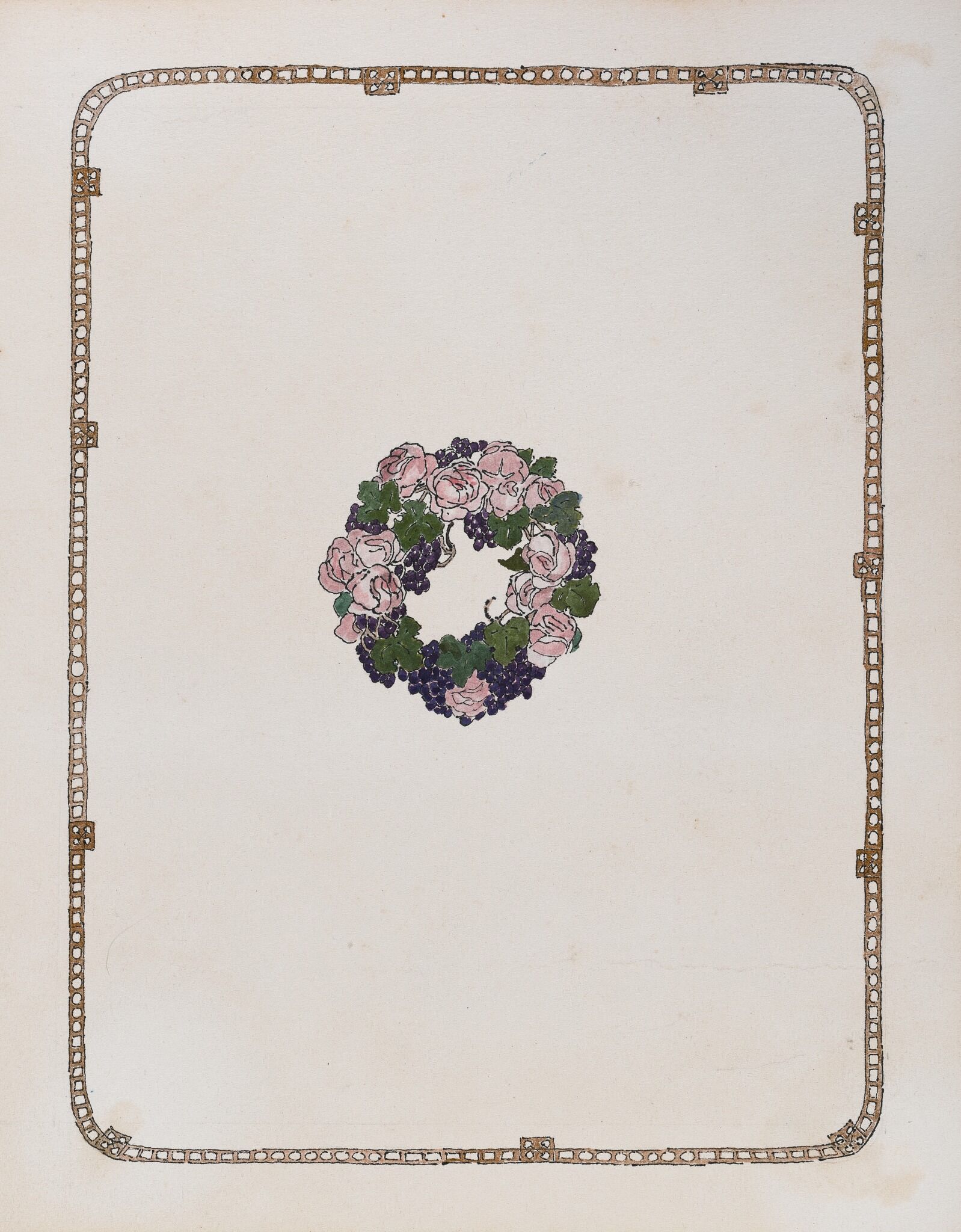 Декоративная композиция. Эскиз обложки программы Эрмитажного театра, Aleksandr Golovin, 1902