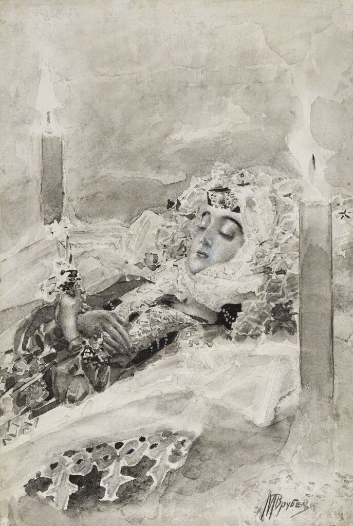 Тамара в гробу. Иллюстрация к поэме М.Ю. Лермонтова «Демон»