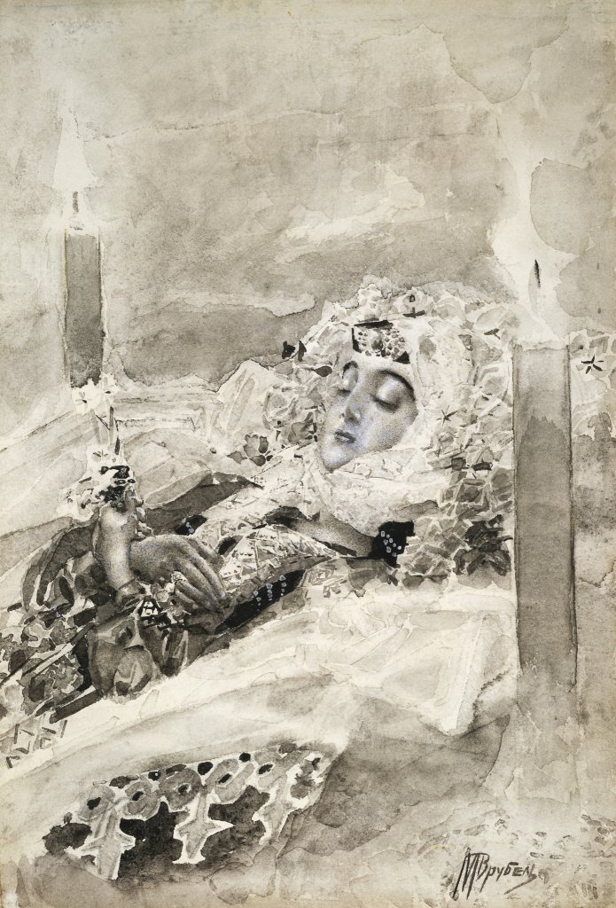 Тамара в гробу. Иллюстрация к поэме М.Ю.Лермонтова «Демон»