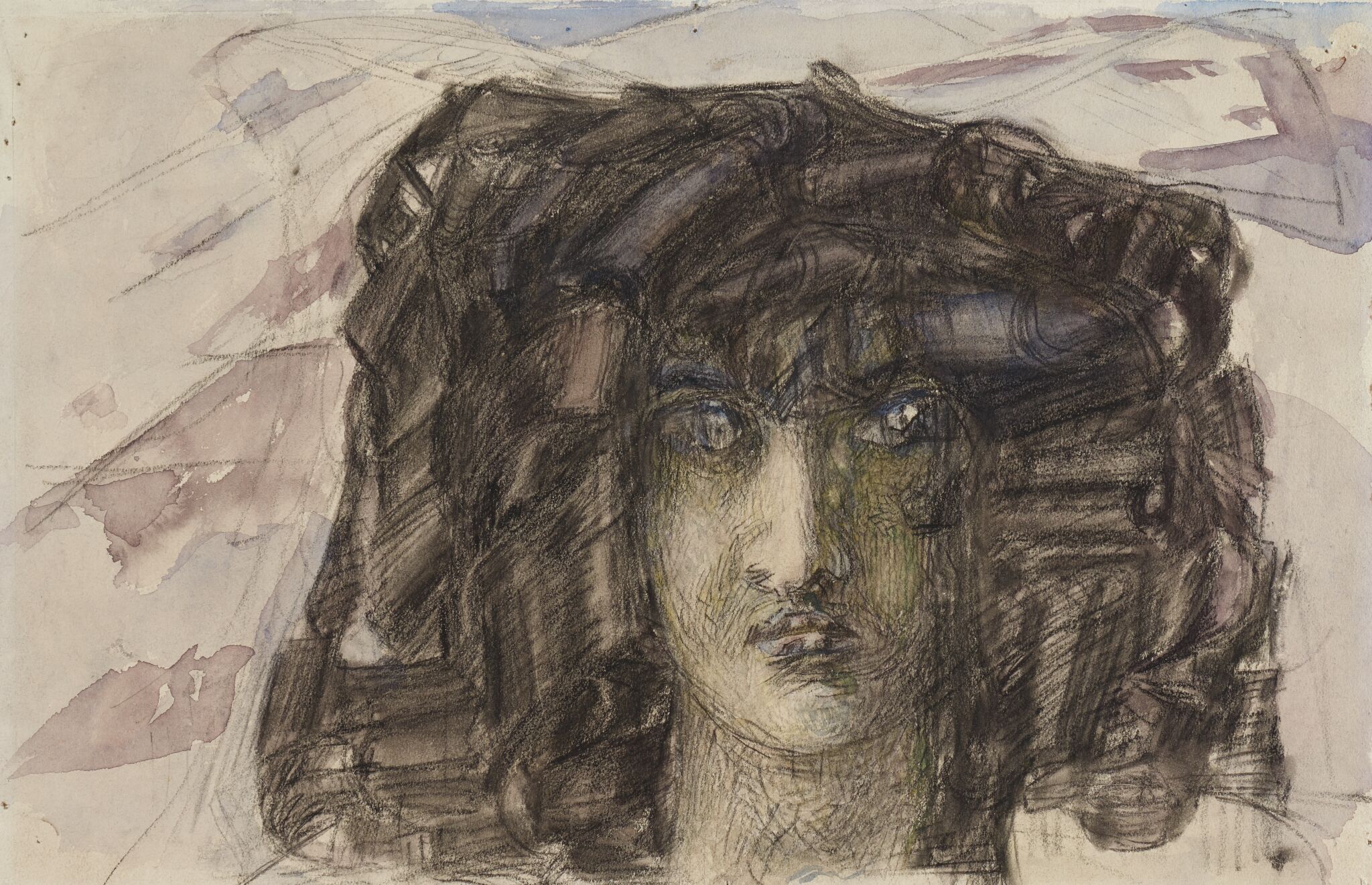 Голова Демона, Mikhail Vrubel, 1890-1891