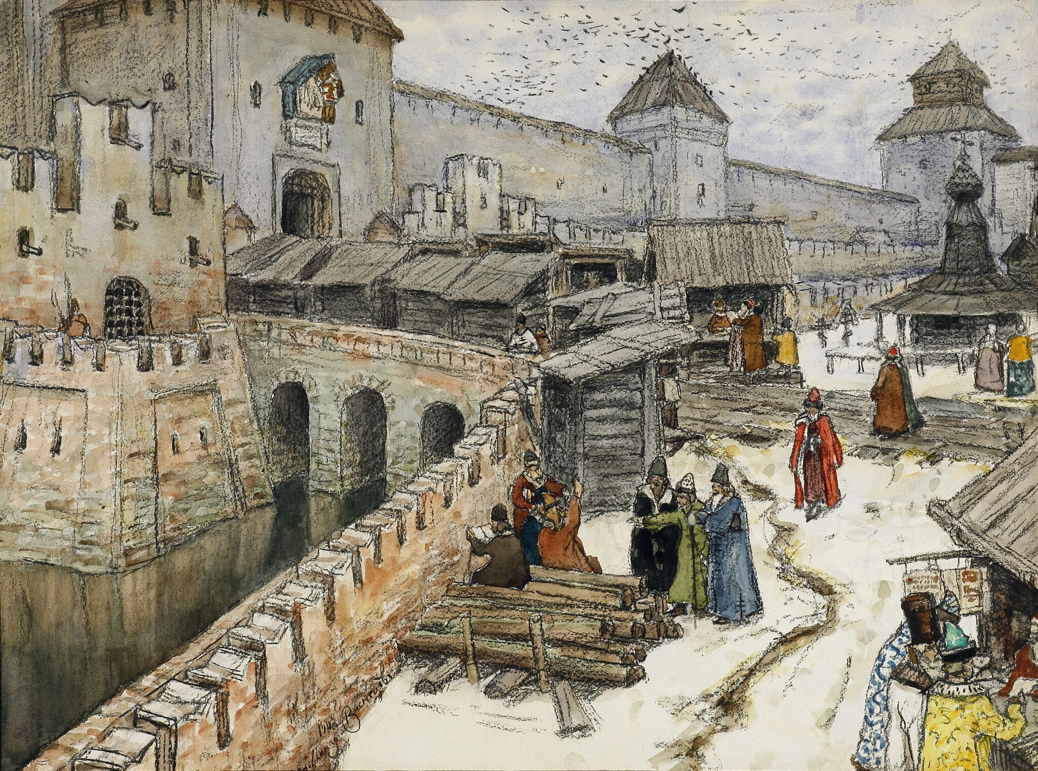 Старая Москва, Apollinary Vasnetsov, late 19th – early 20th century