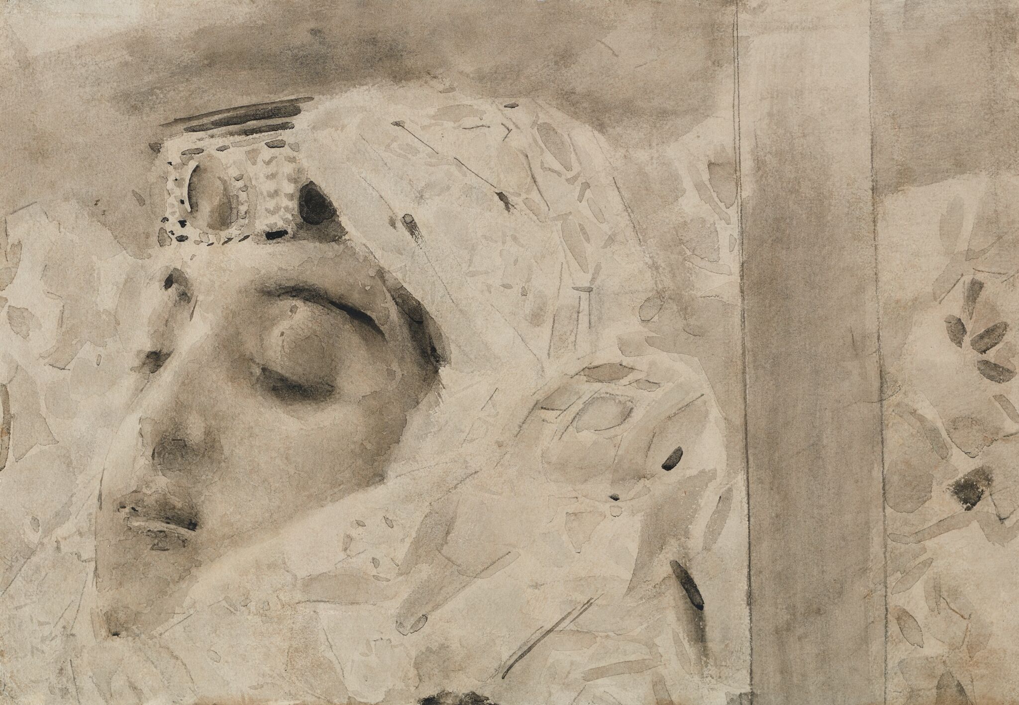 Тамара в гробу, Mikhail Vrubel, 1890-1891
