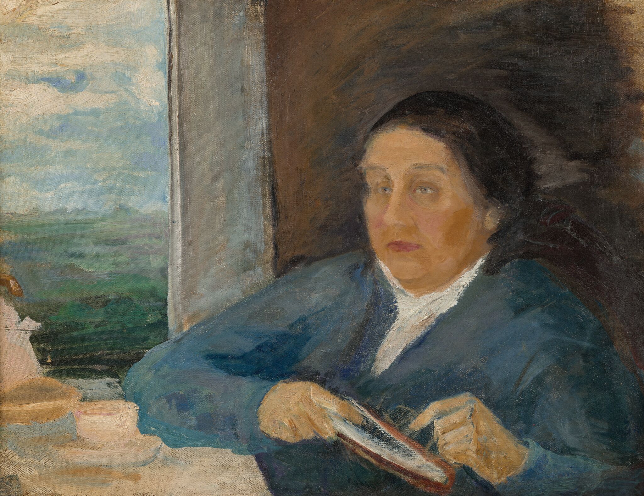 Портрет матери – Екатерины Яковлевны Голубкиной у окна, Anna Golubkina, 1899