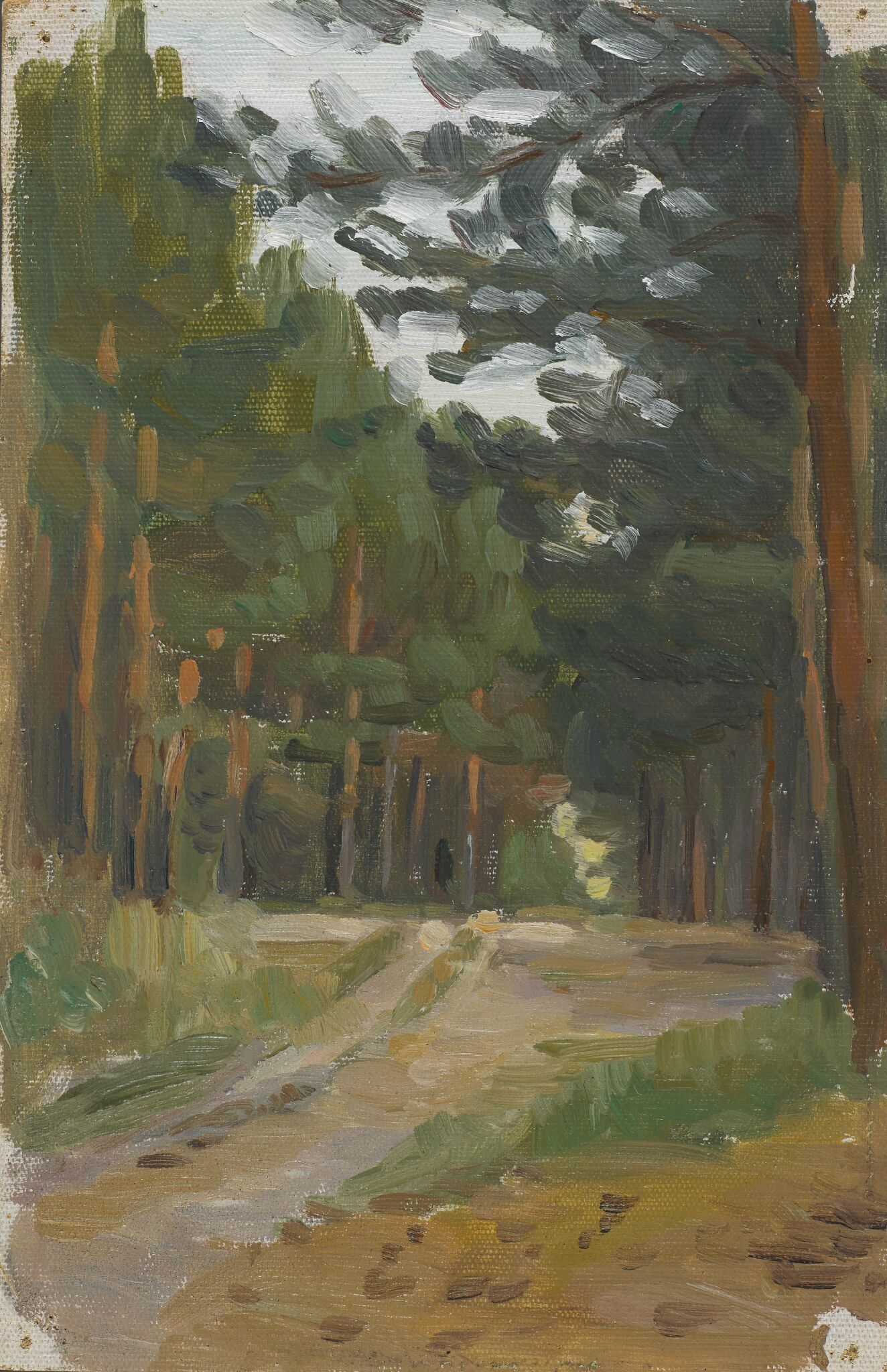 Дорога в сосновом лесу, Viktor Vasnetsov, 1900s