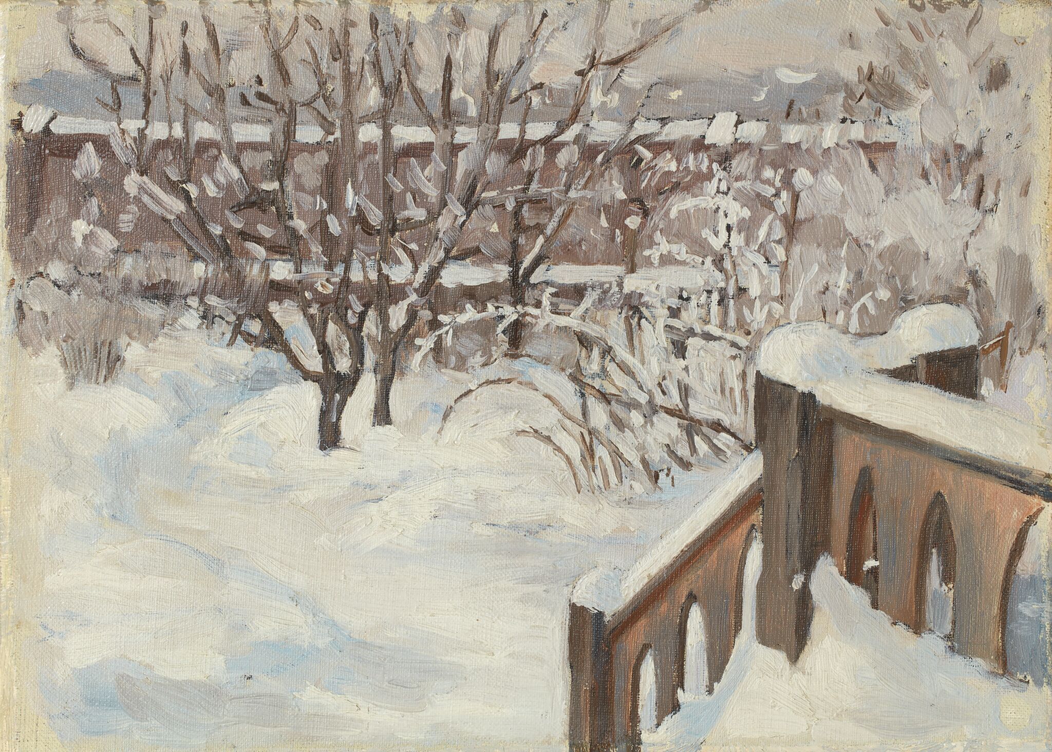 Этюд "Зимний сад дома в Москве", Viktor Vasnetsov, 1900s–1910s