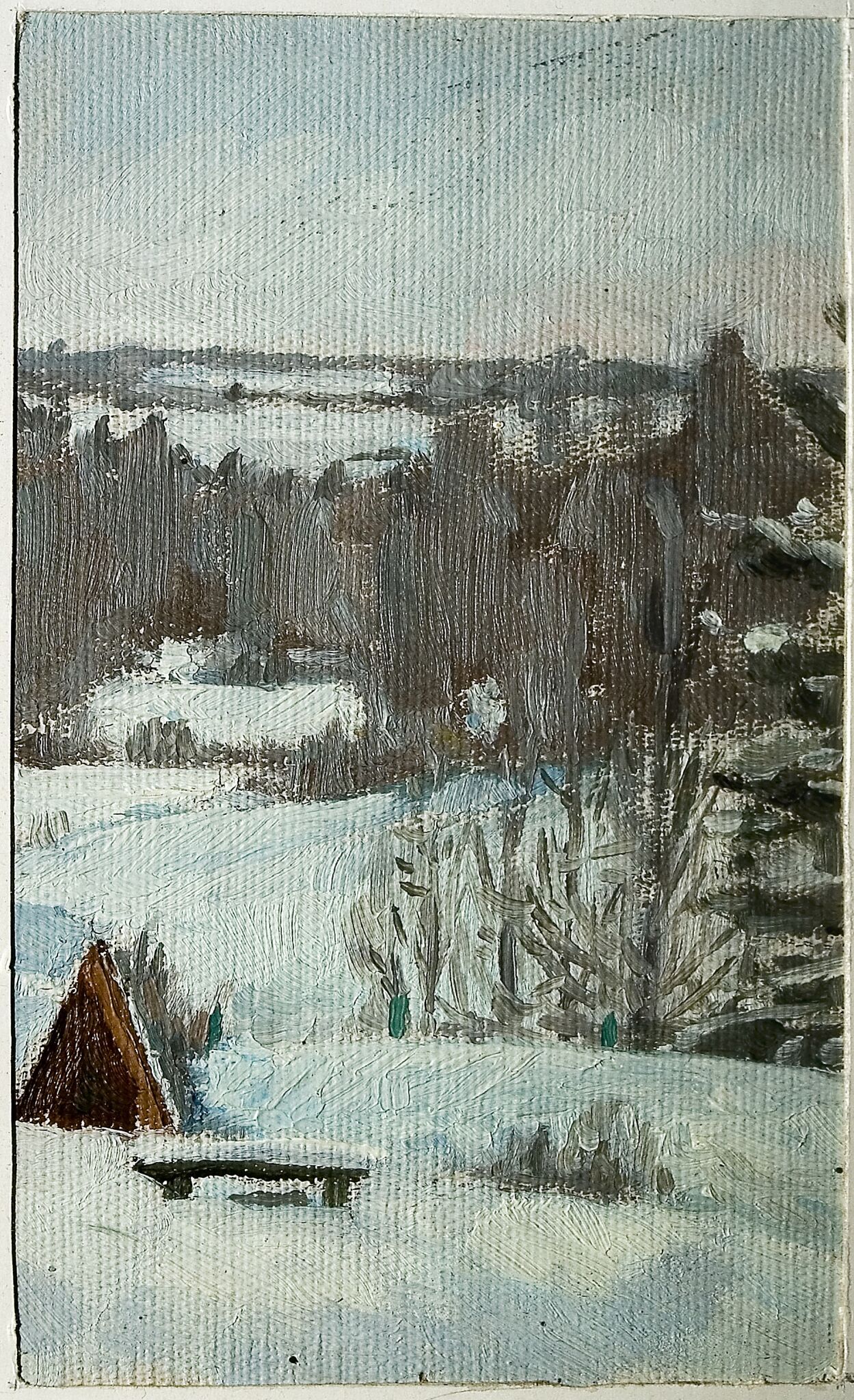 Зима. Абрамцево, Viktor Vasnetsov, 1880s–1890s