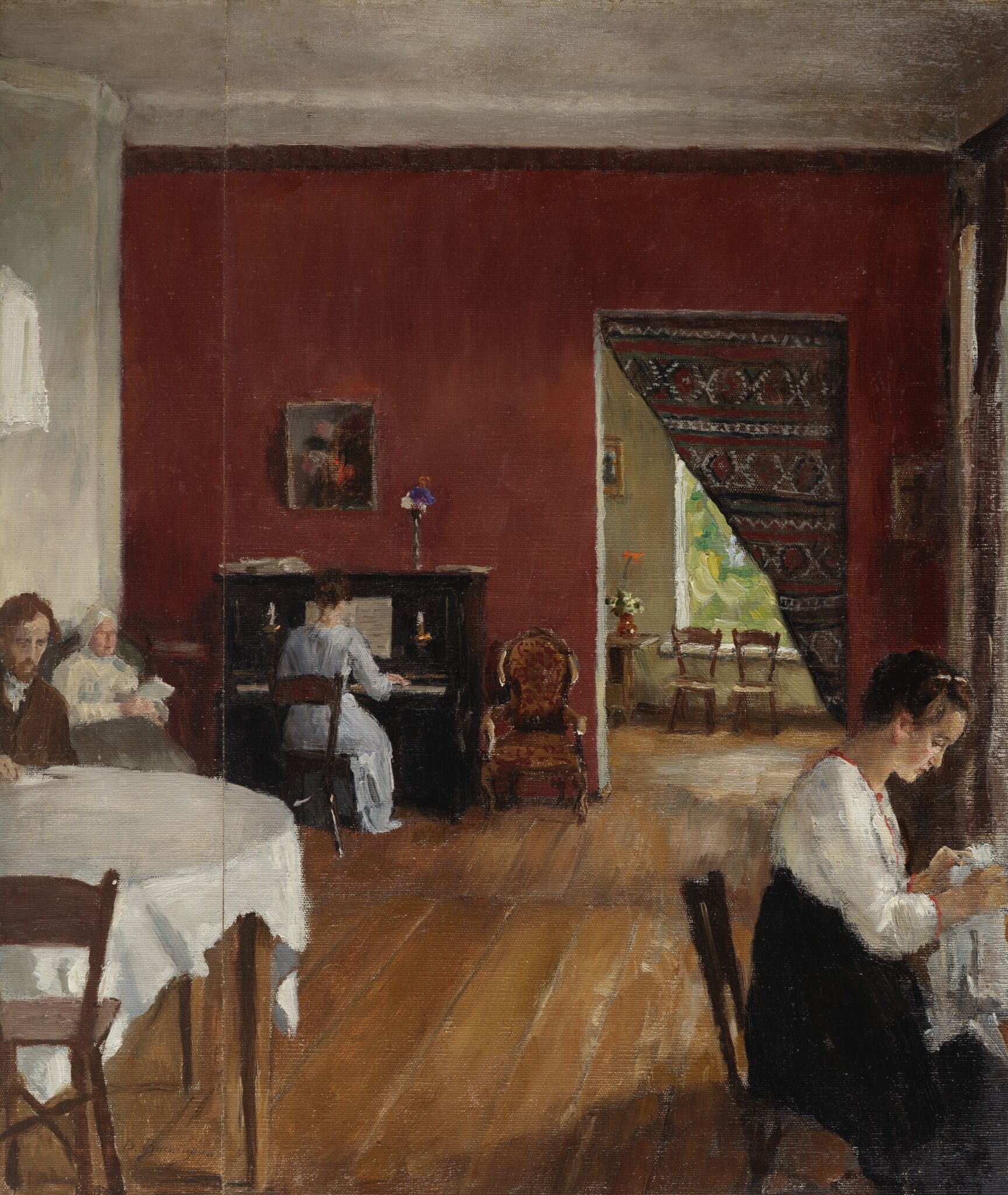 Гостиная в доме в Новом Рябове, Viktor Vasnetsov, 1913