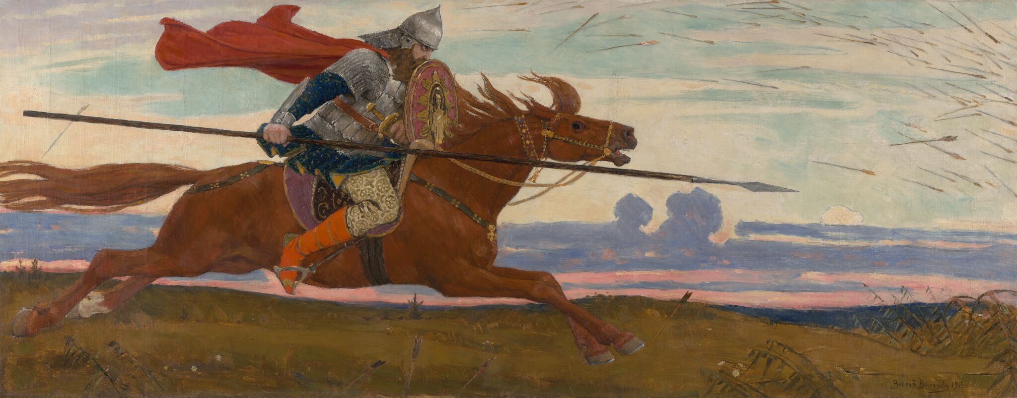 Один в поле воин, Viktor Vasnetsov, 1914