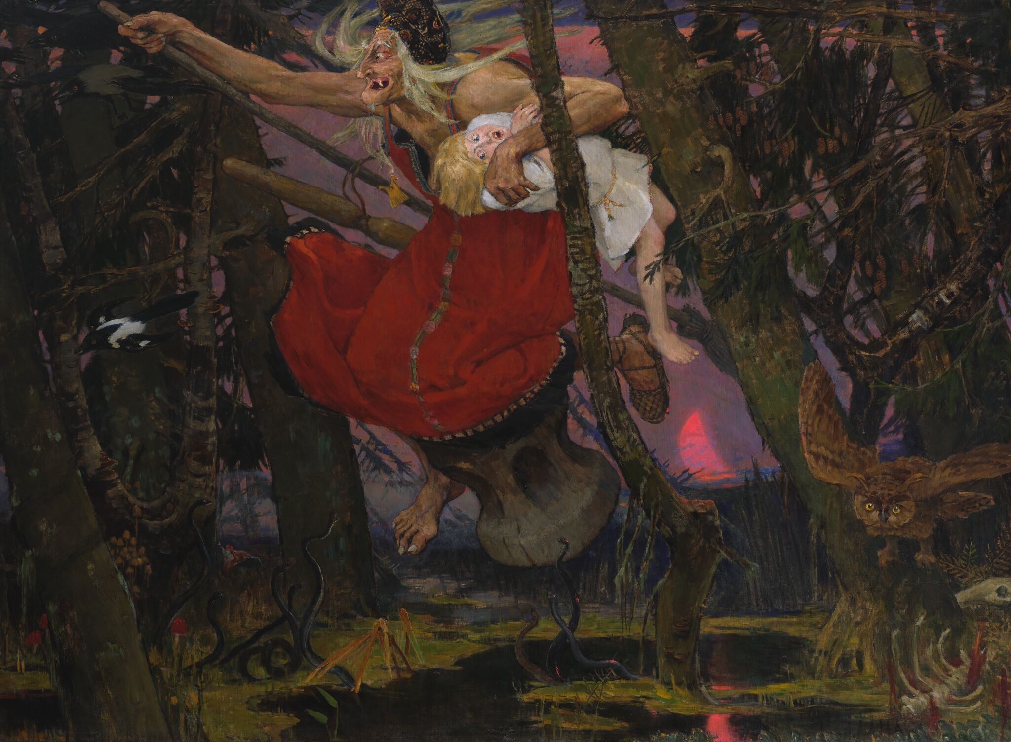 Баба-яга, Viktor Vasnetsov, 1917