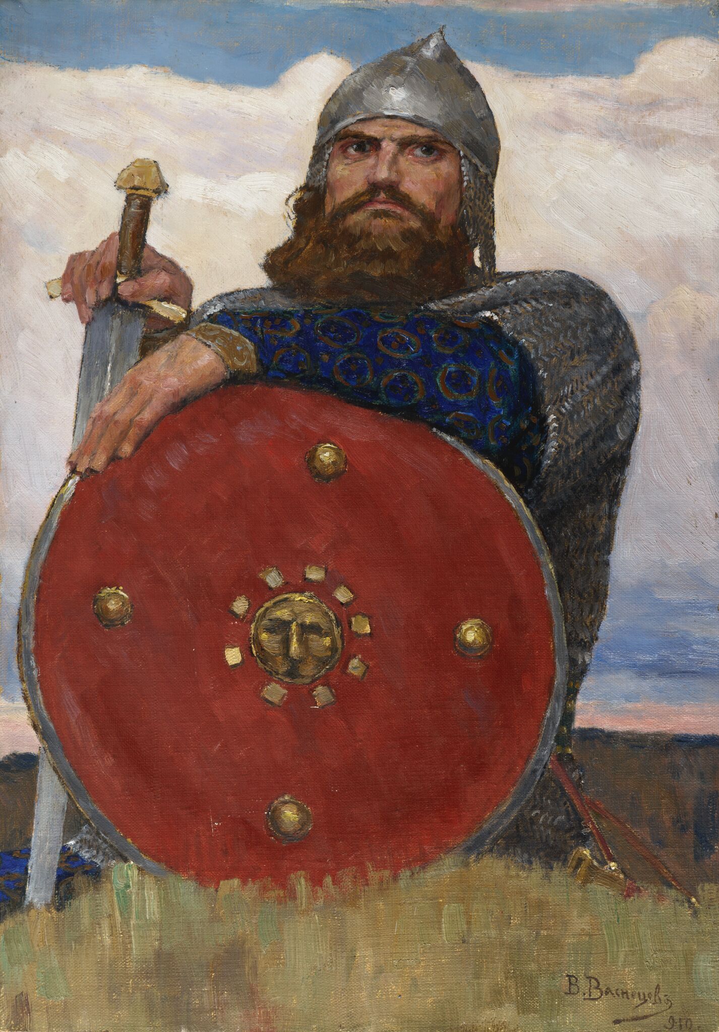 Витязь, Viktor Vasnetsov, 1910
