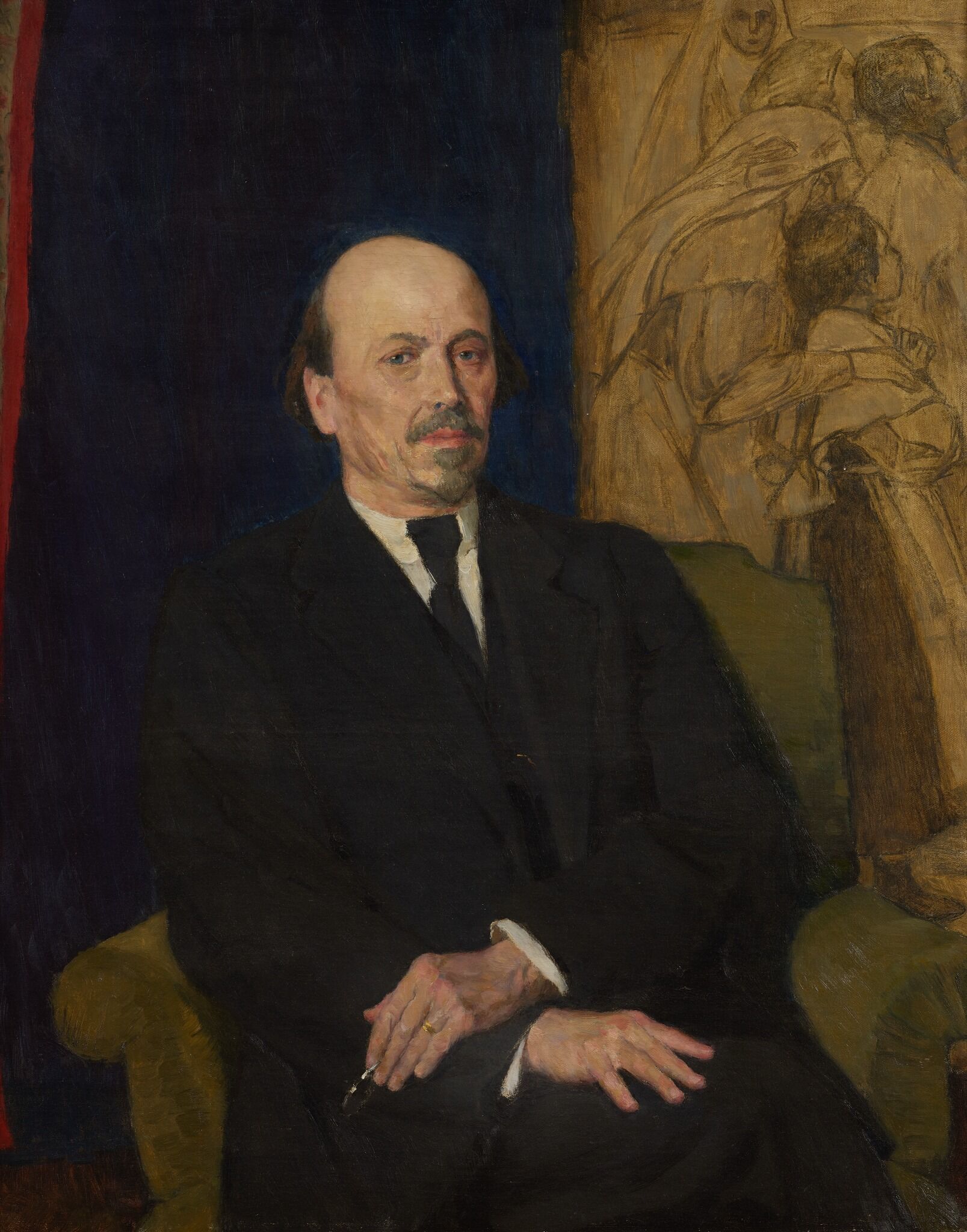 Портрет Нестерова Михаила Васильевича, Viktor Vasnetsov, 1926