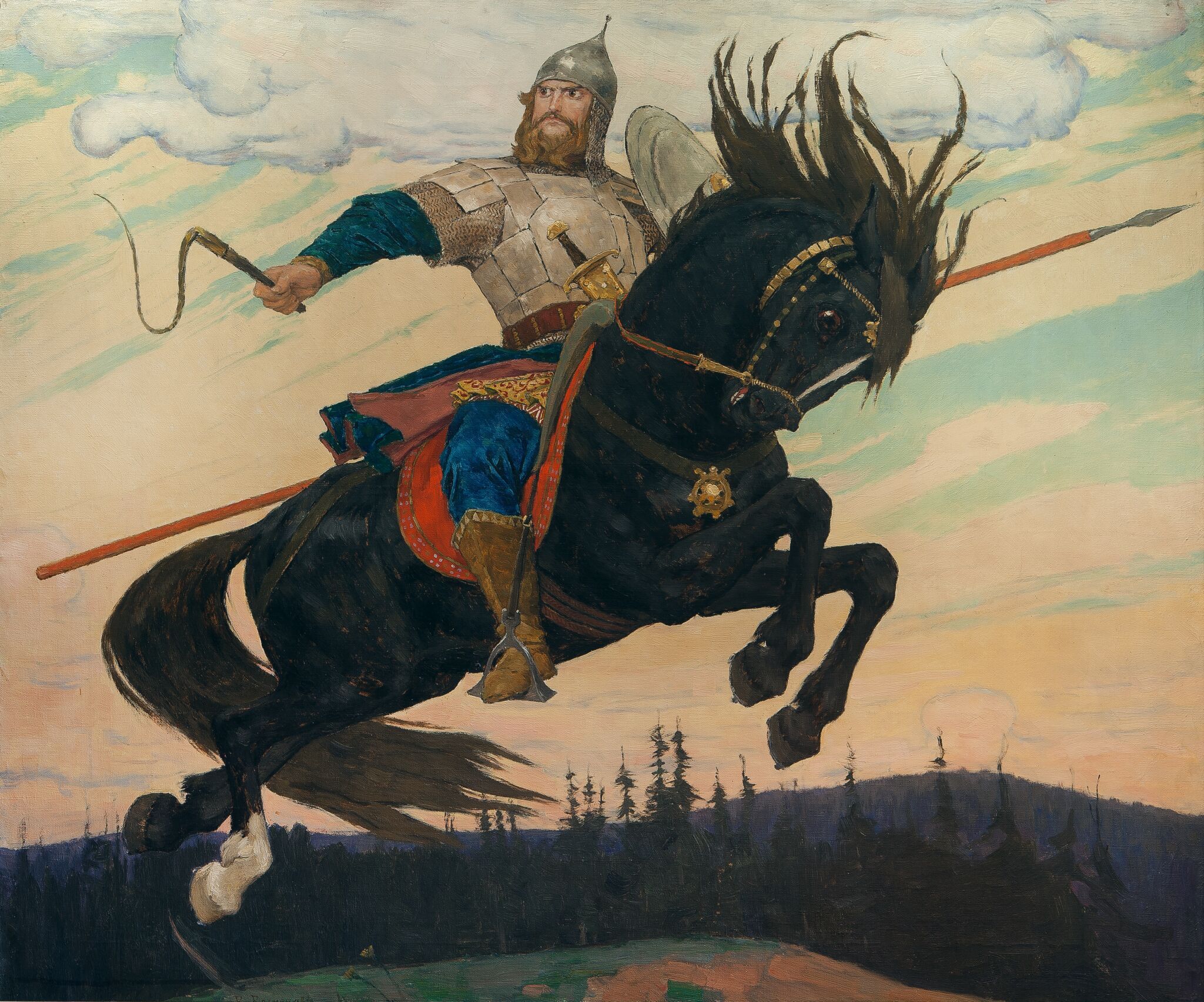 Богатырский скок, Viktor Vasnetsov, 1914