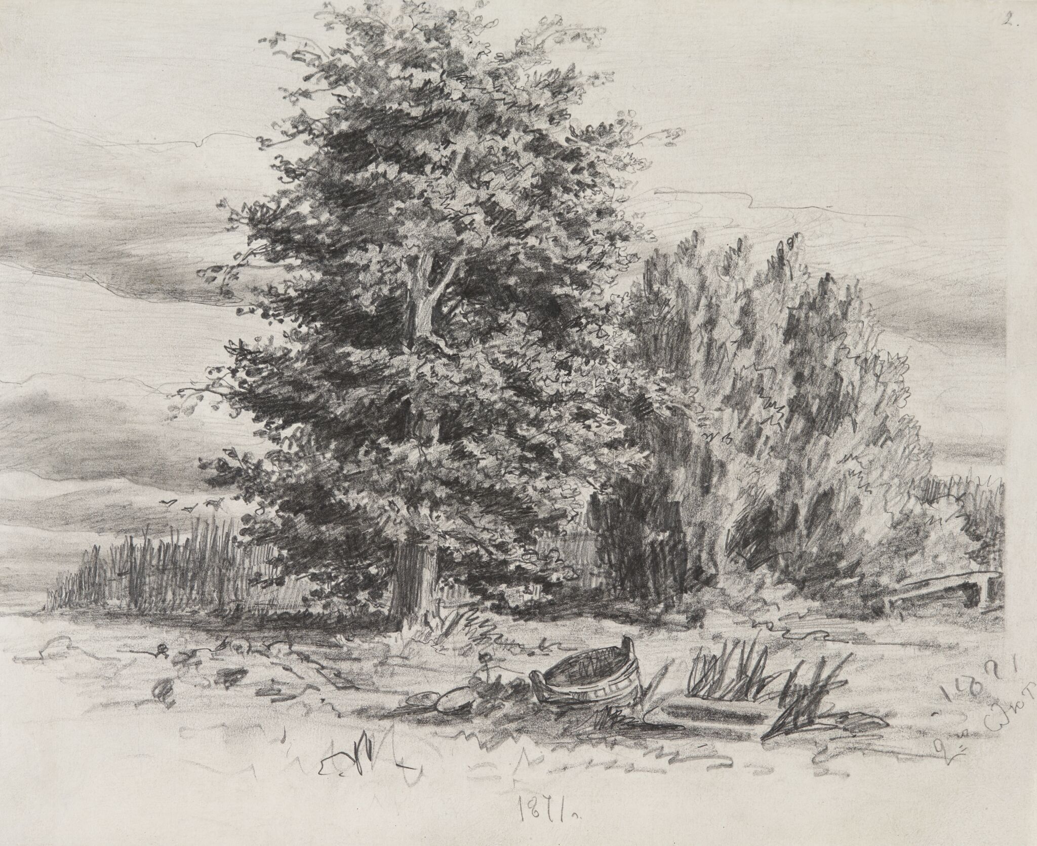Карпушин лес. Рисунок, Apollinary Vasnetsov, 1871