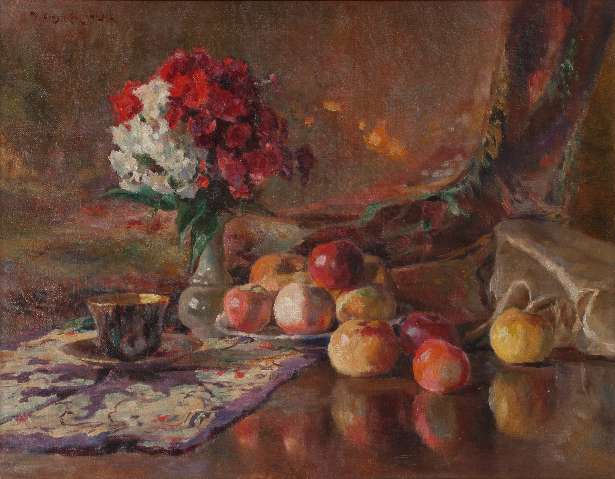 Натюрморт с флоксами, Nikolay Khokhryakov, 1924