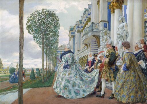 Императрица Елисавета Петровна в Царском Селе. Иллюстрация к книге А.Н. Бенуа «История Царского Села»