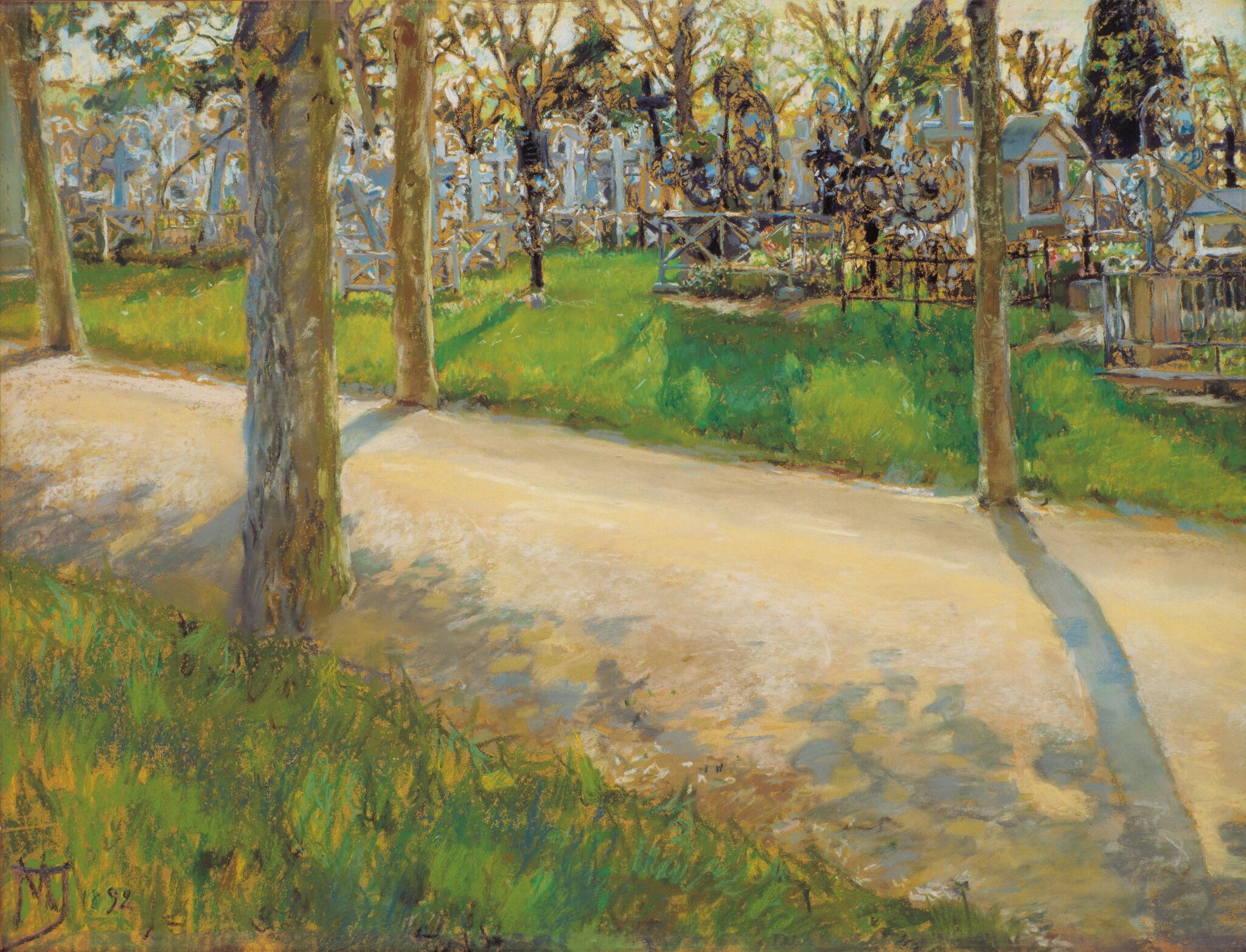 Кладбище в Медоне под Парижем, Maria Yakunchikova, 1892