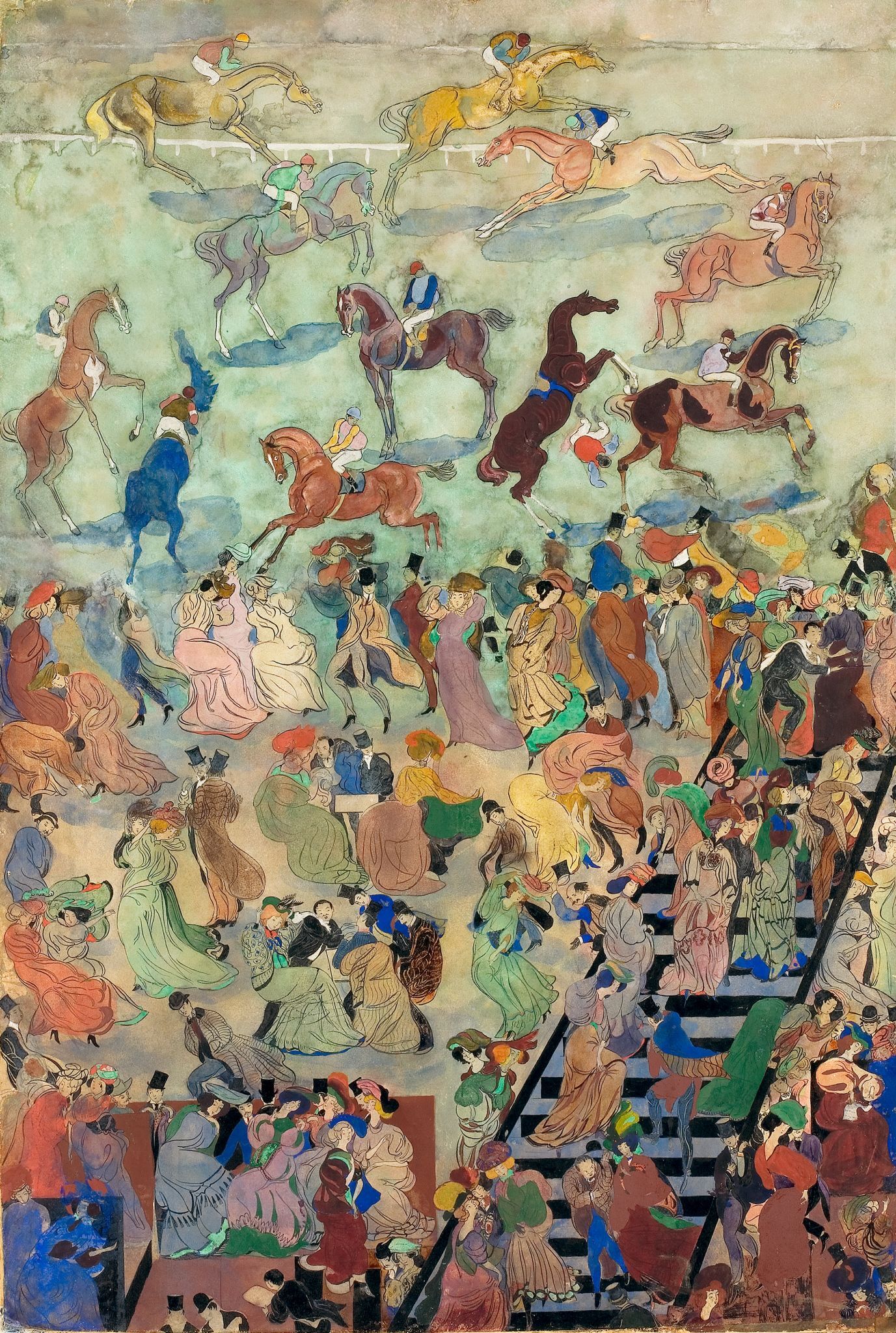 Скачки, Georgy Yakulov, 1906