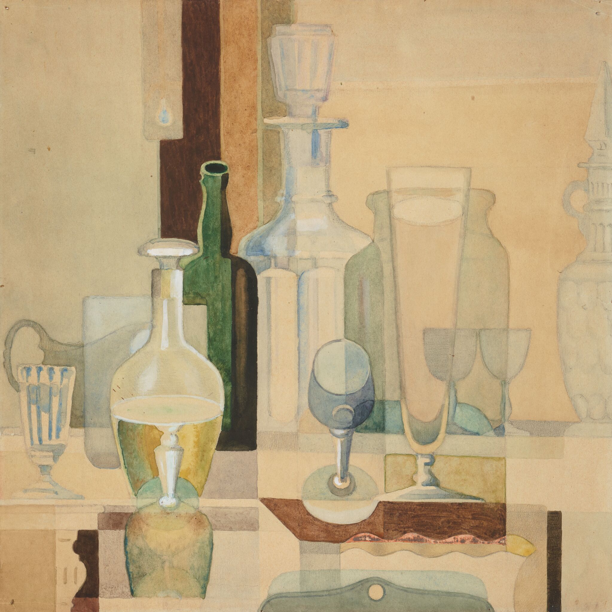 Натюрморт со стеклянной посудой, Ivan Kliun, Igor' Terent'ev, 1926