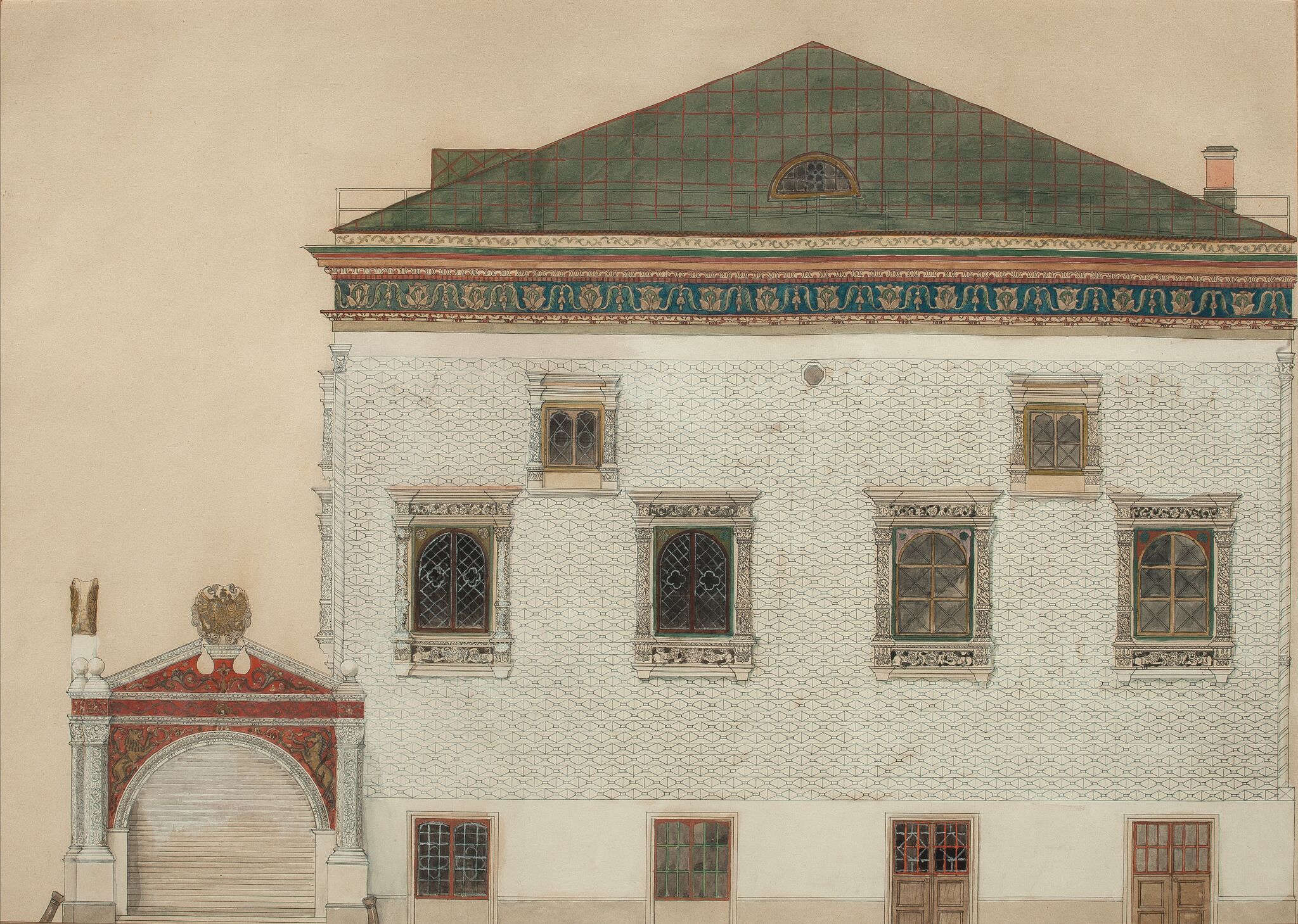 Проект раскраски Грановитой палаты, Viktor Vasnetsov, 1901