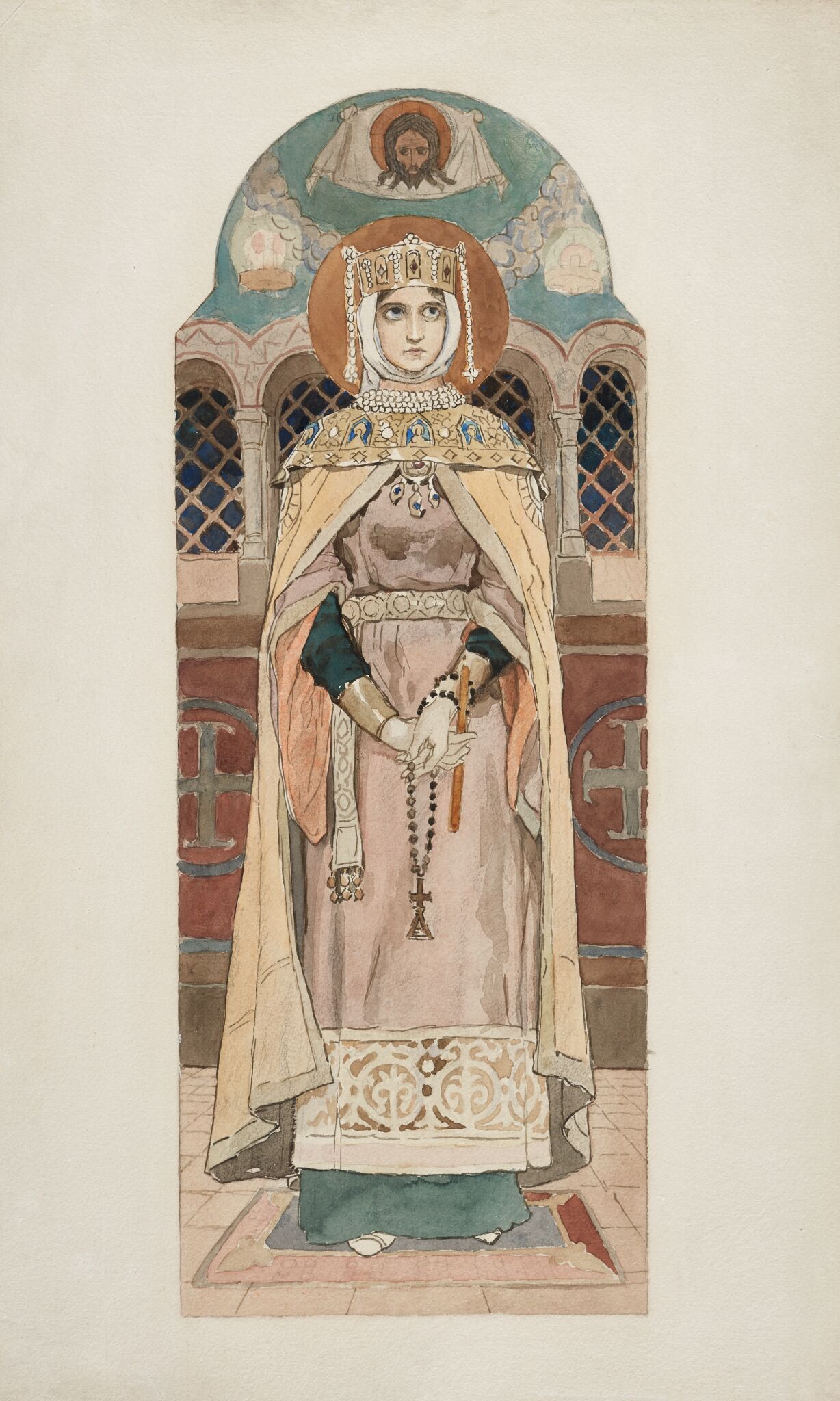 Святая благоверная княгиня Евдокия, Viktor Vasnetsov, 1893