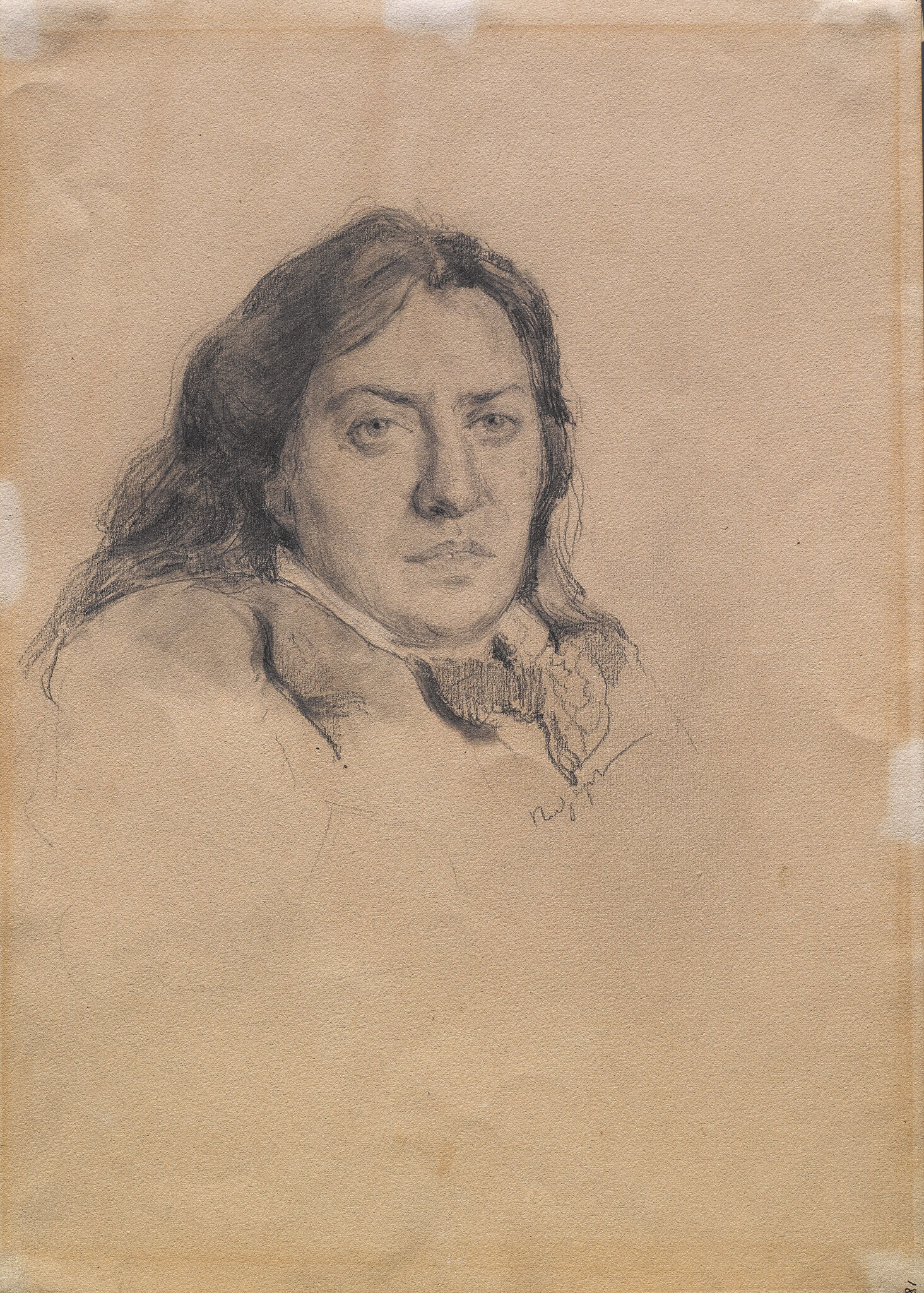 Портрет матери художника, Валентины Семеновны Серовой, Valentin Serov, late 1879 – 1880