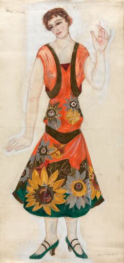 Платье «Reine Marie». Эскиз костюма для Дома моды «Мирбор-Роб» («Myrbor-Robe»)