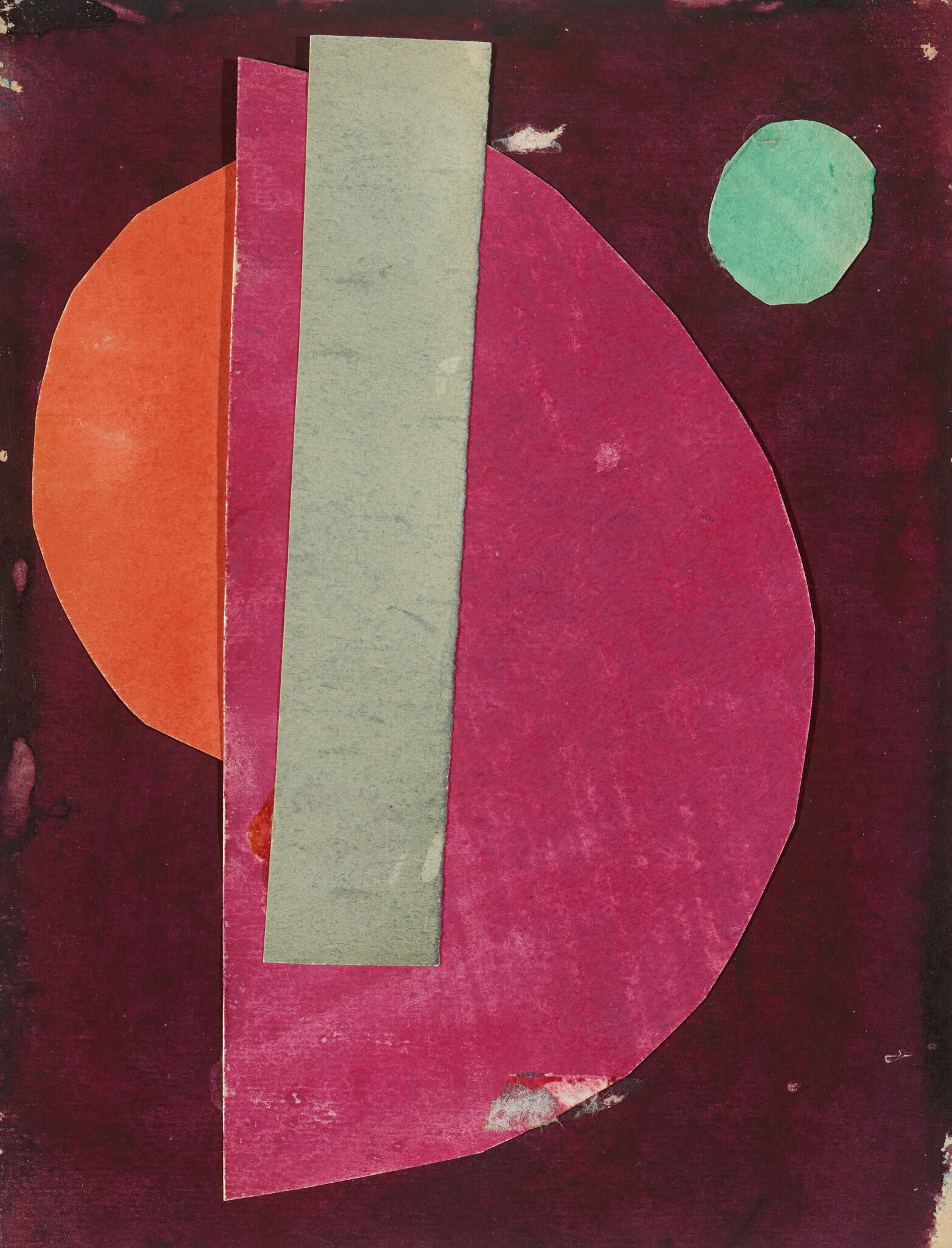 Композиция с красным полукругом (№ 25), Ivan Kudryashov, late 1940s – 1960s